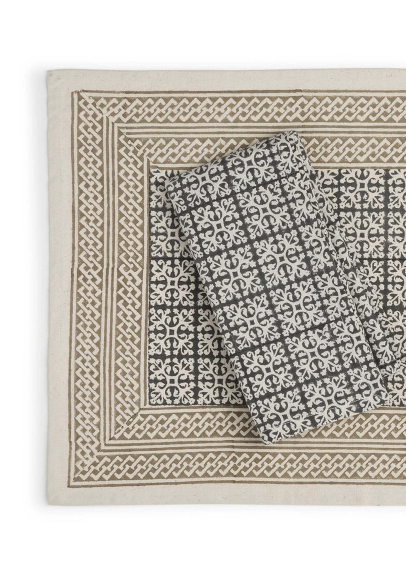 Sustainable Threads Brownie Block Print Napkins Set of 4