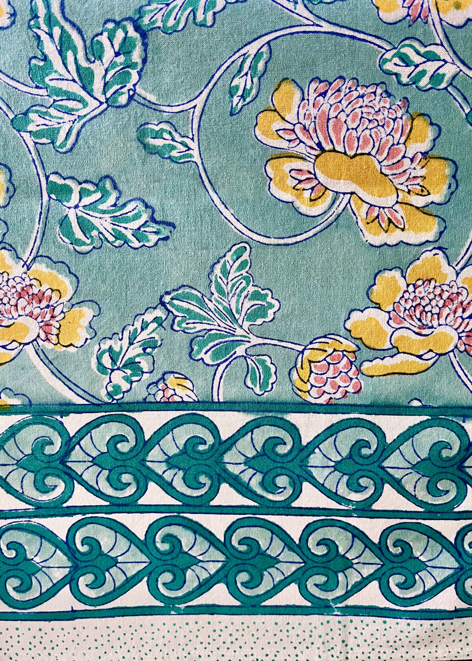 Natural Habitat Aqua Cornflower Tablecloth