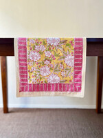 Natural Habitat Camelia Yellow Table Runner