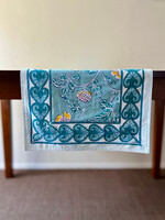 Natural Habitat Cornflower Aqua Green Table Runner
