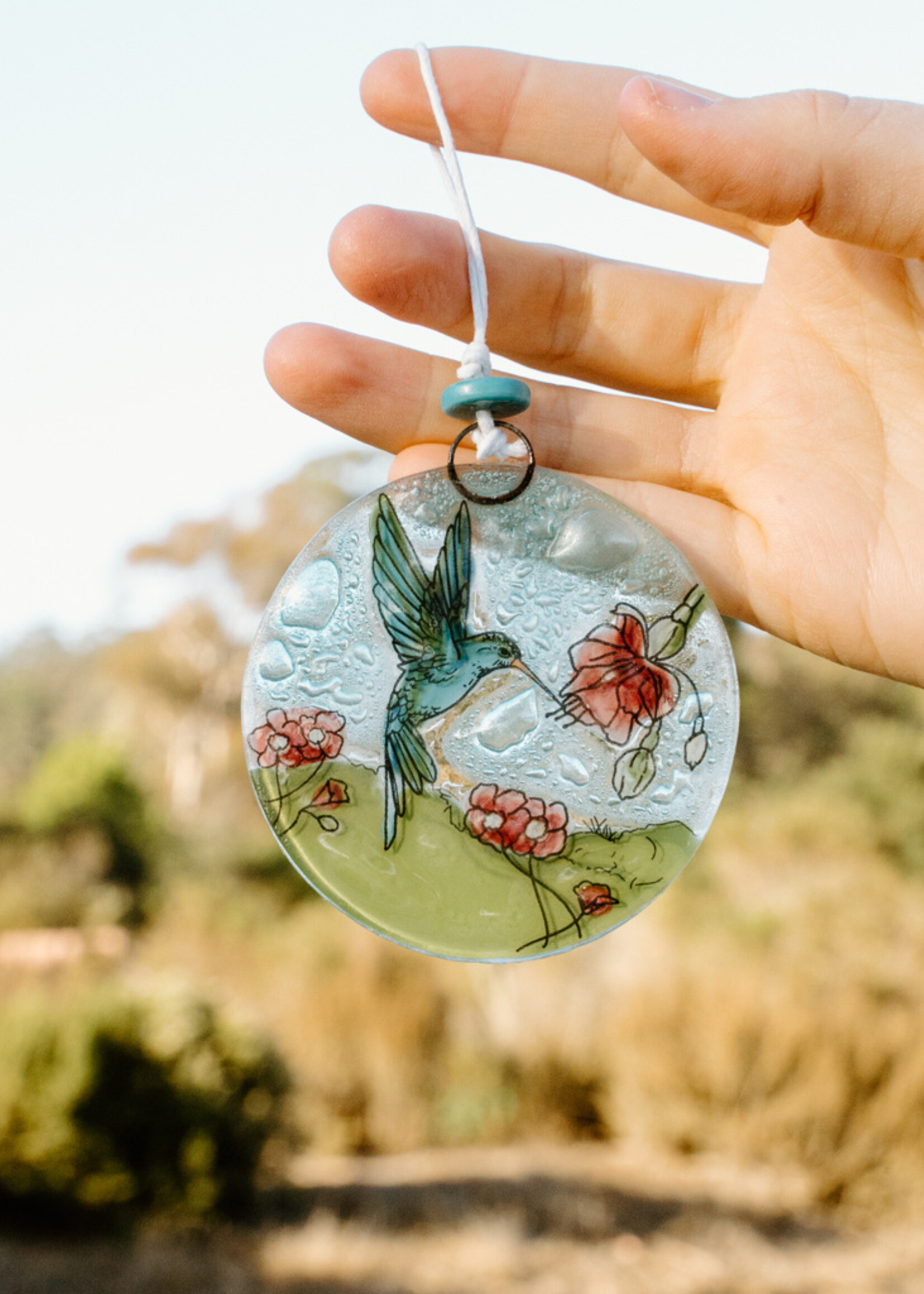 Pampeana Glass Hummingbird Ornament