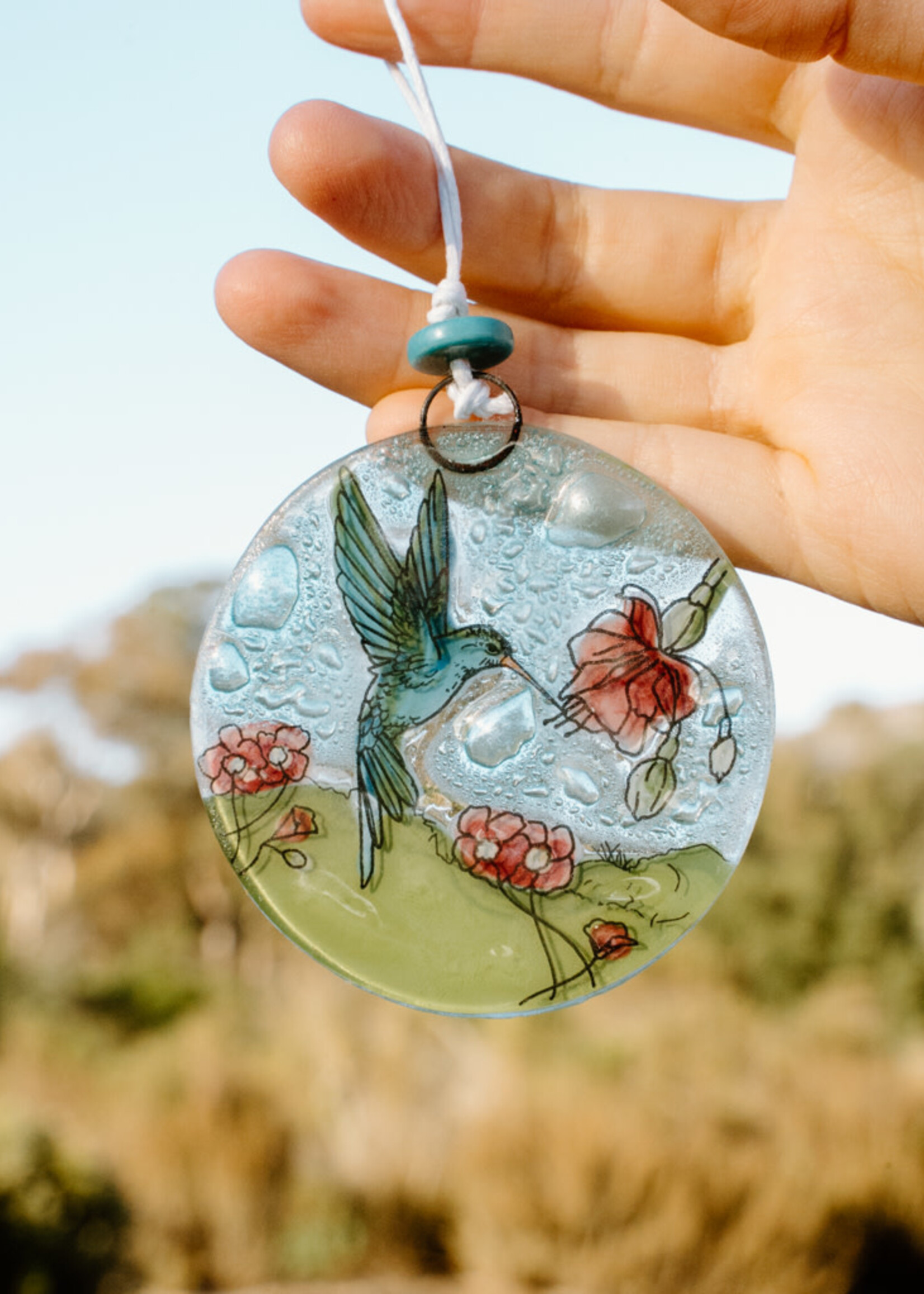 Pampeana Glass Hummingbird Ornament