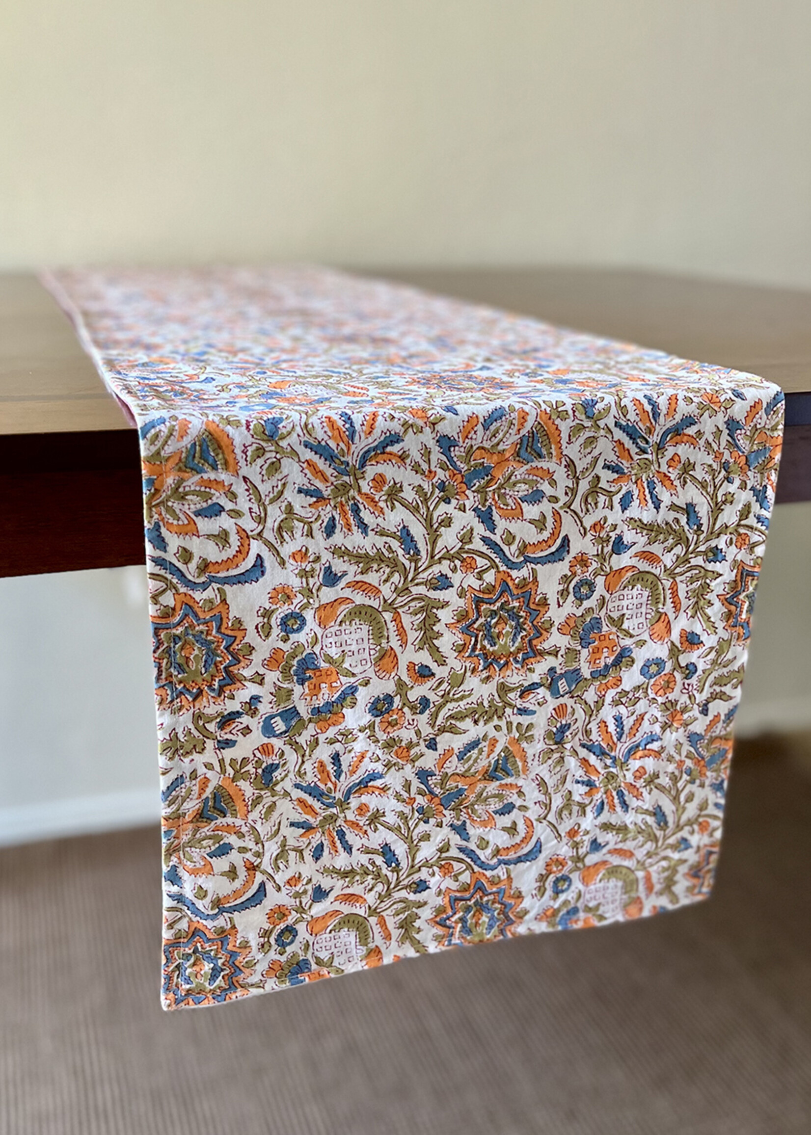 Natural Habitat 13" x 60" Rashmi Orange Table Runner
