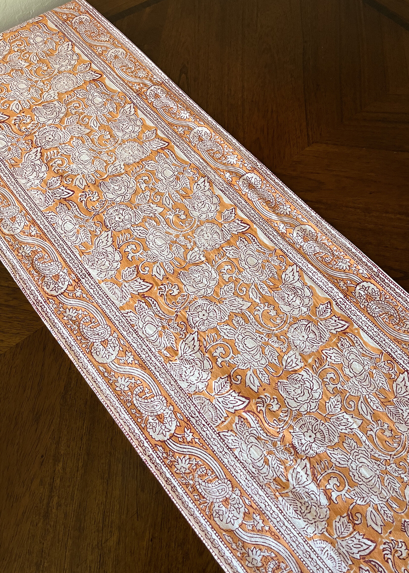 Natural Habitat 13" x 60" Rashmi Orange Table Runner