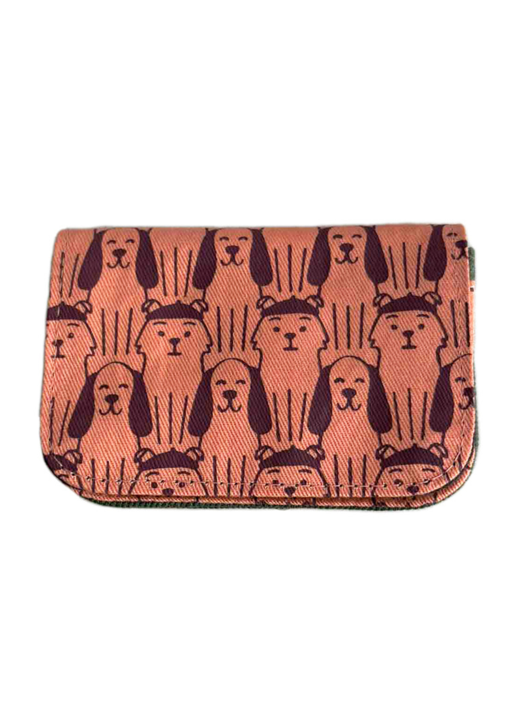 Malia Designs Dog Print Cotton Canvas Cardholder Wallet