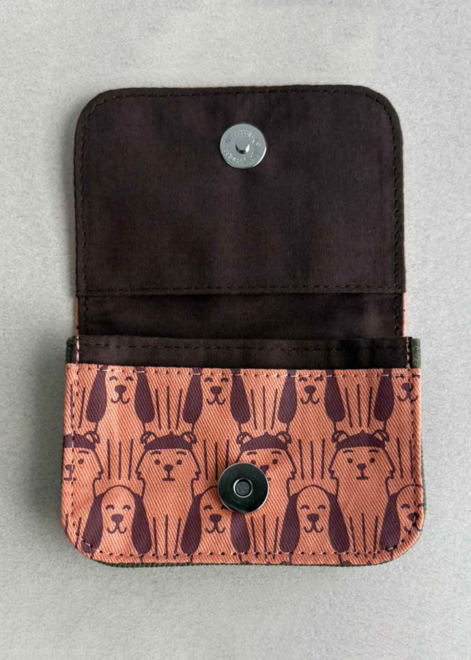 Malia Designs Dog Print Cotton Canvas Cardholder Wallet