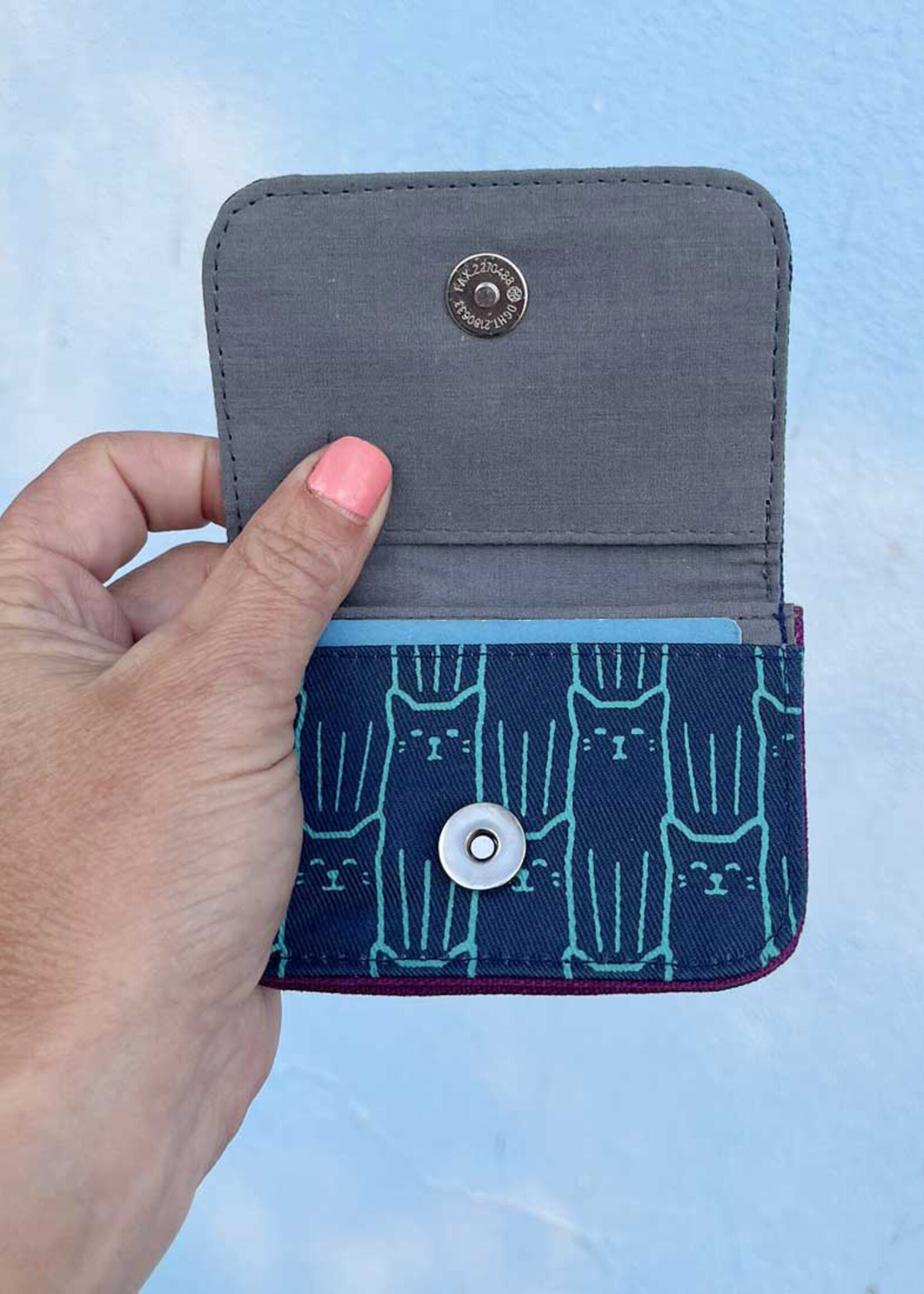 Malia Designs Cat Cotton Canvas Cardholder