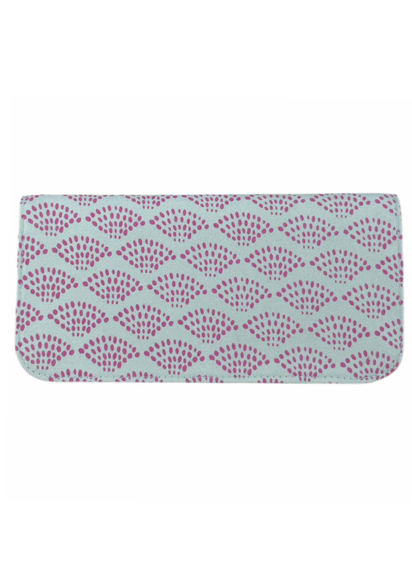 Malia Designs Cotton Canva Long Wallet - Geo Fan Print