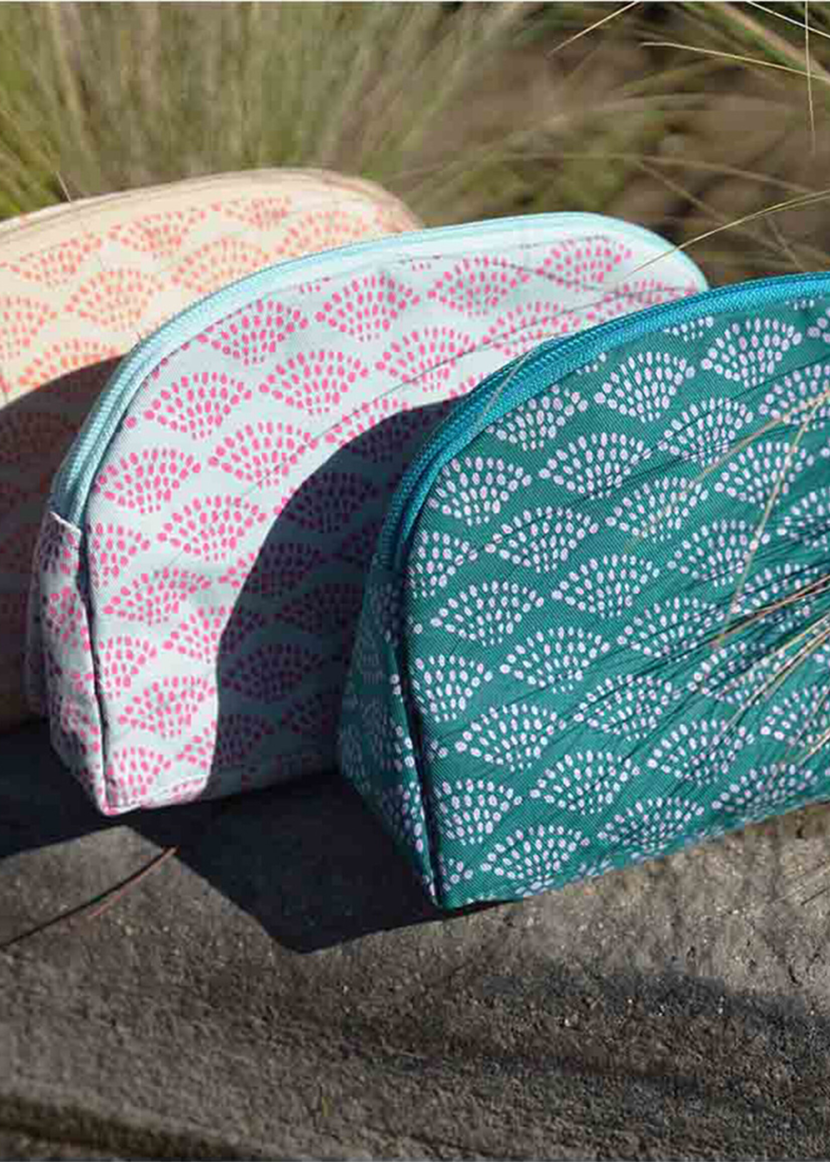 Malia Designs Geo Fan Print Cosmetic Case