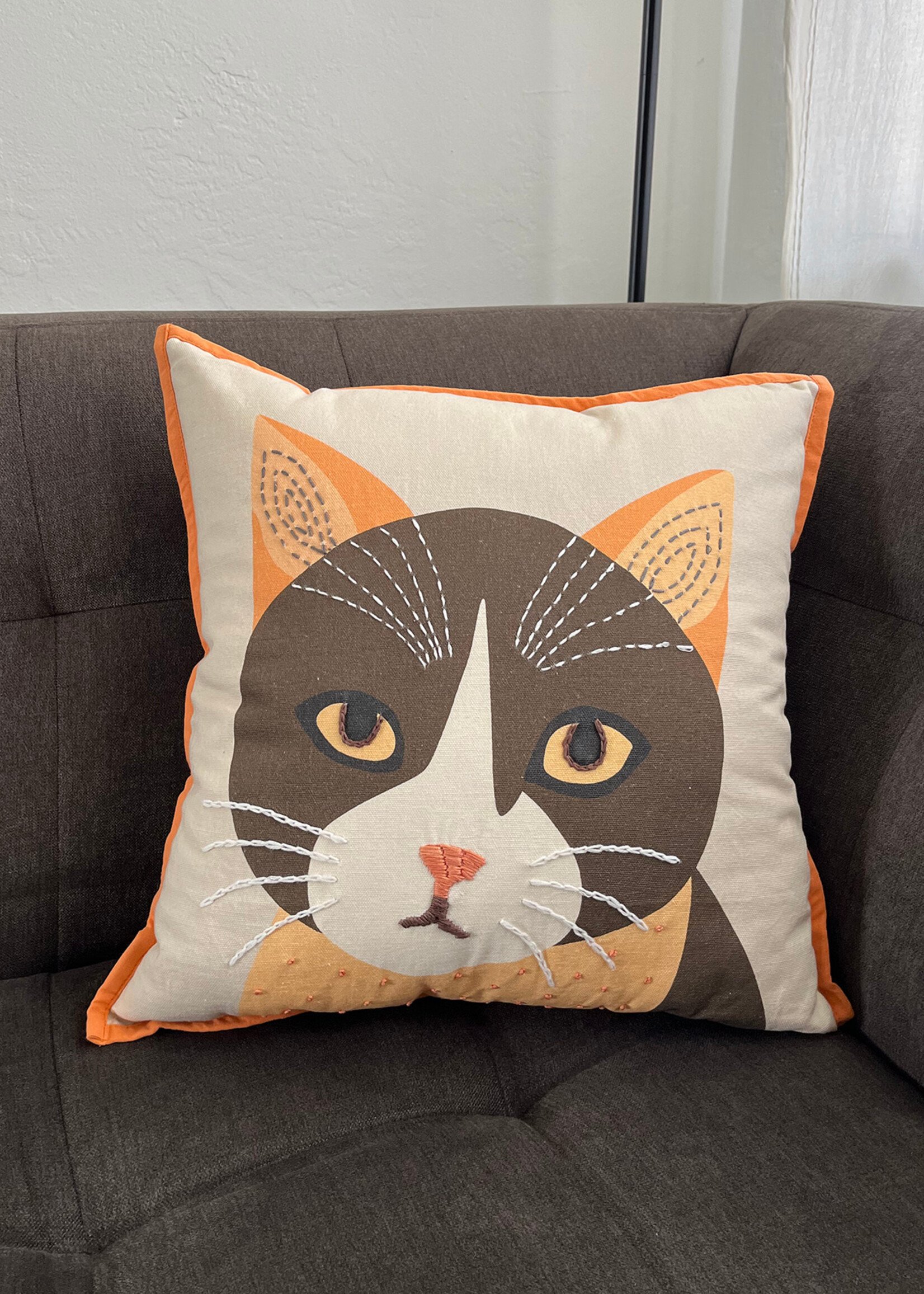 Natural Habitat 16" Matilda Cat Face Pillow