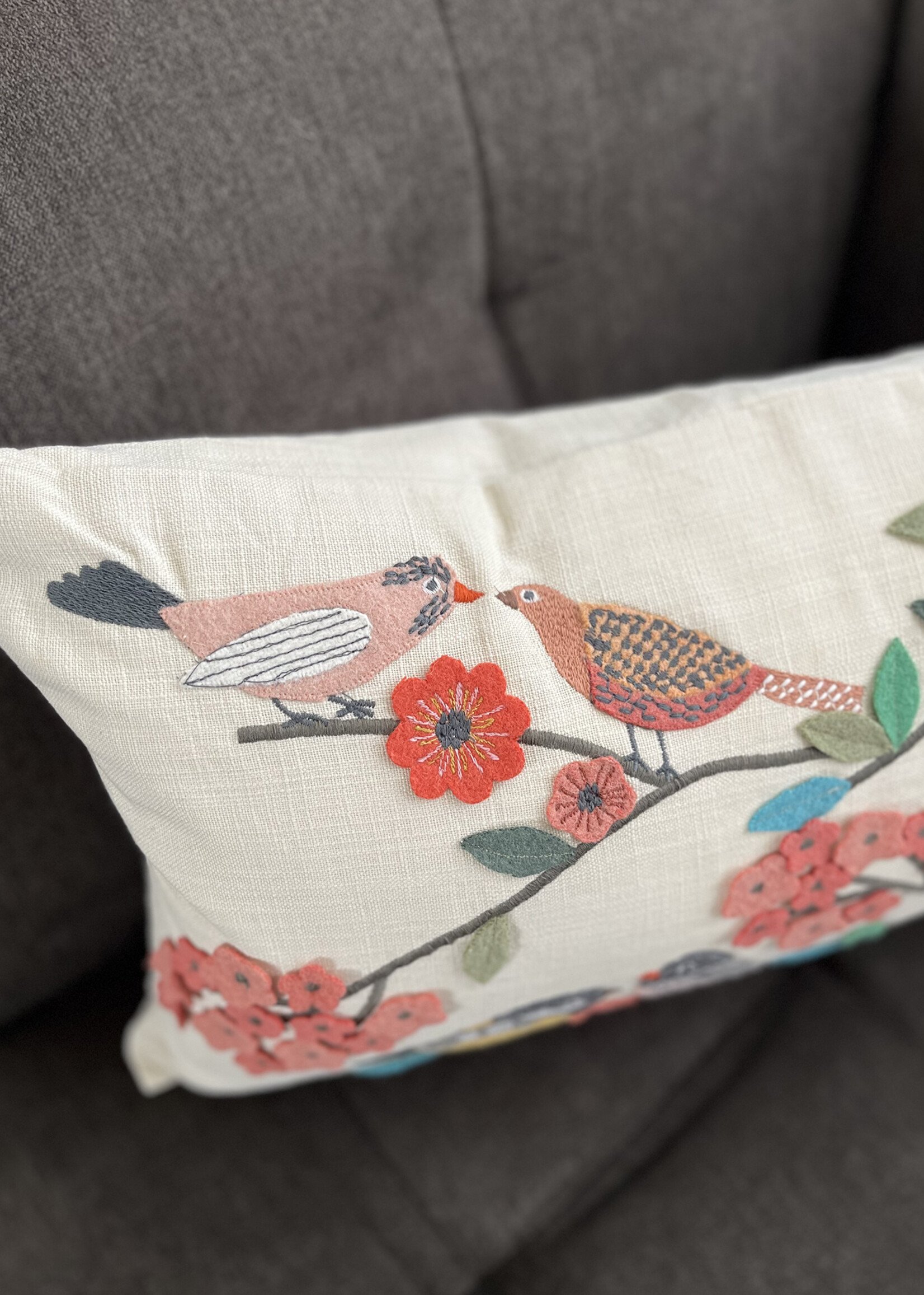 Natural Habitat Bird Flock Pillow - 12in x 20in