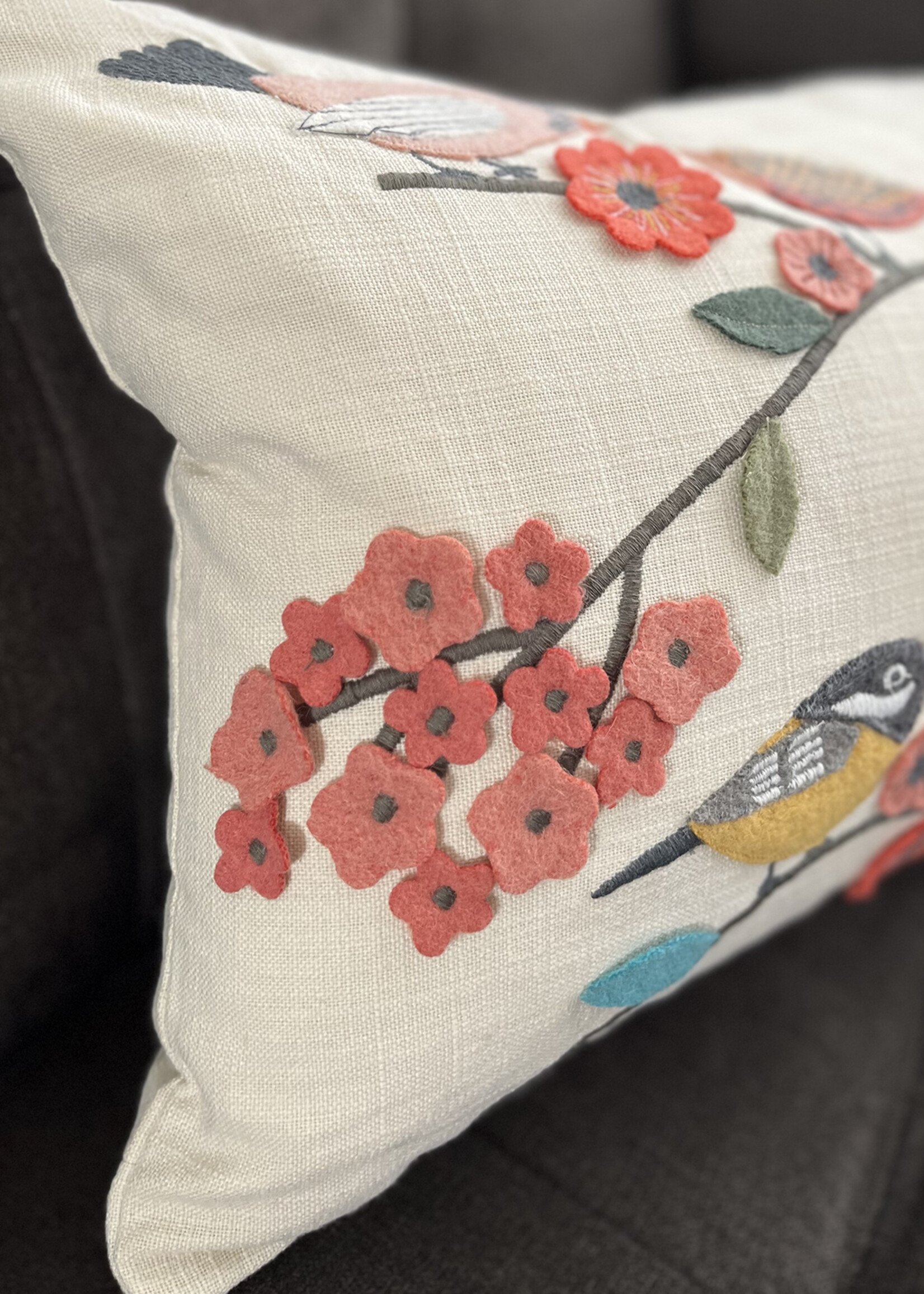 Natural Habitat Bird Flock Pillow - 12in x 20in