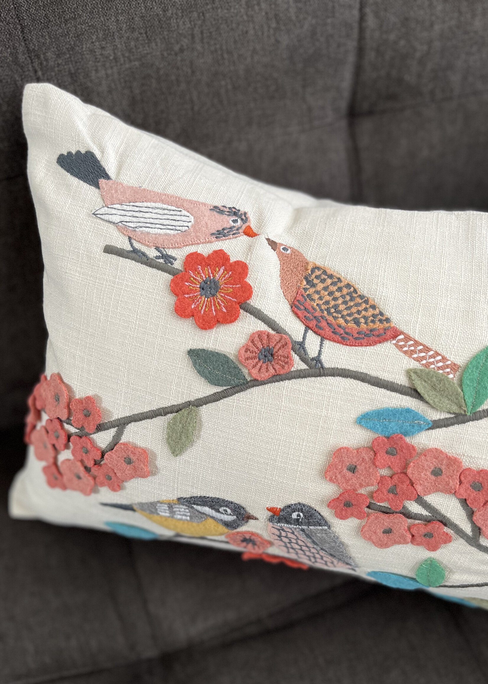 Natural Habitat Bird Flock Pillow - 12in x 20in