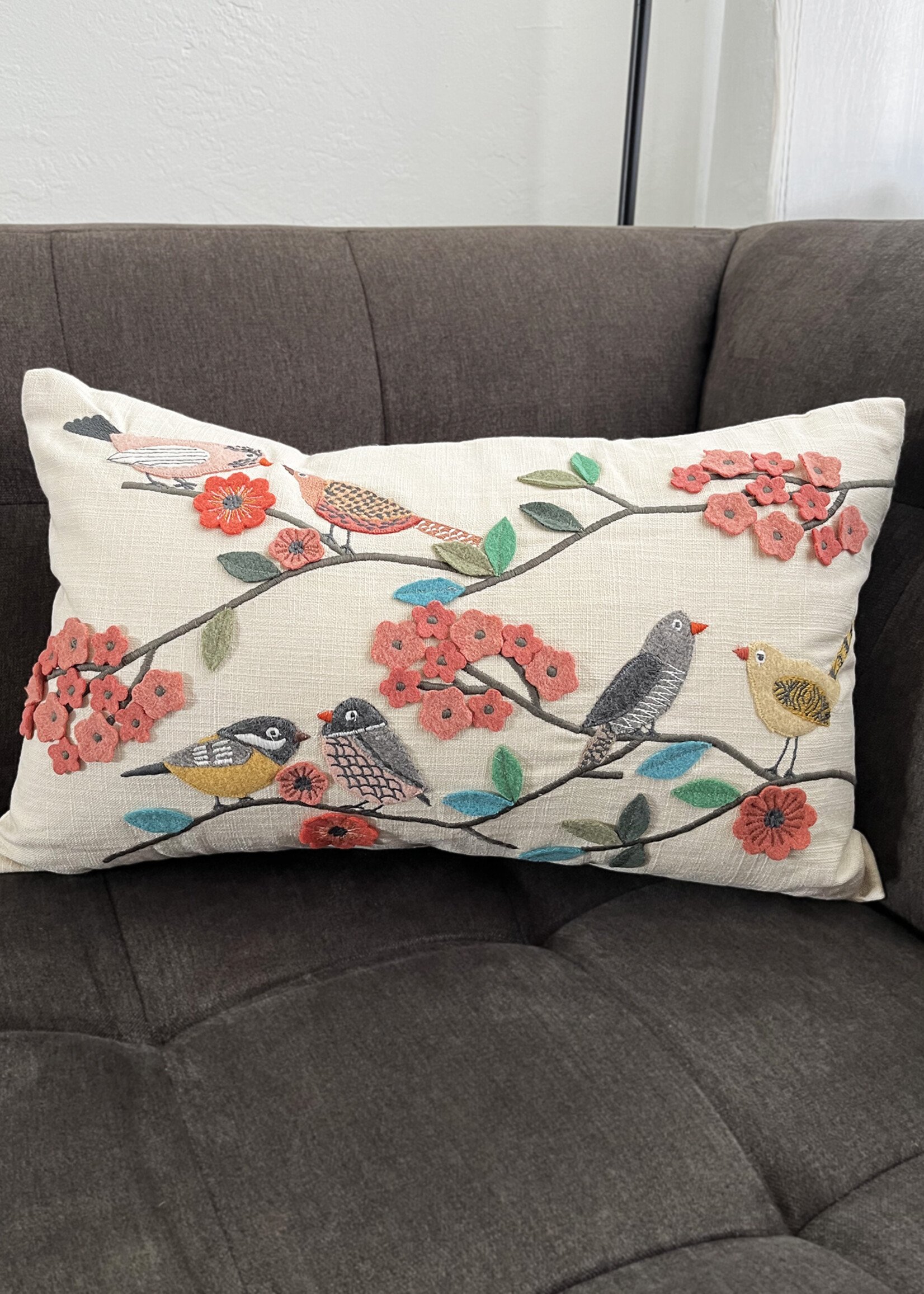 Natural Habitat Bird Flock Pillow - 12in x 20in