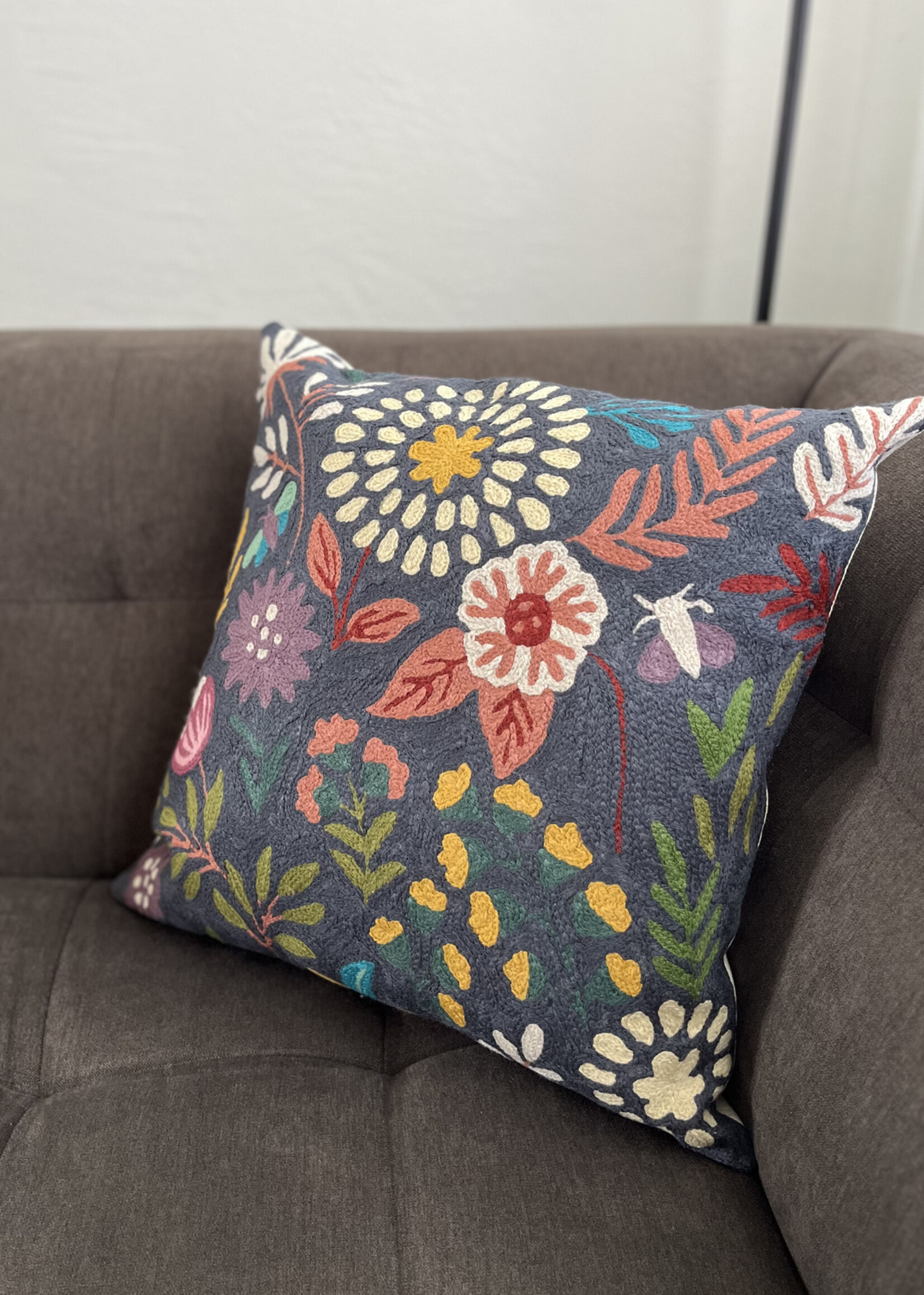 Natural Habitat 18" Botanical Charcoal Pillow