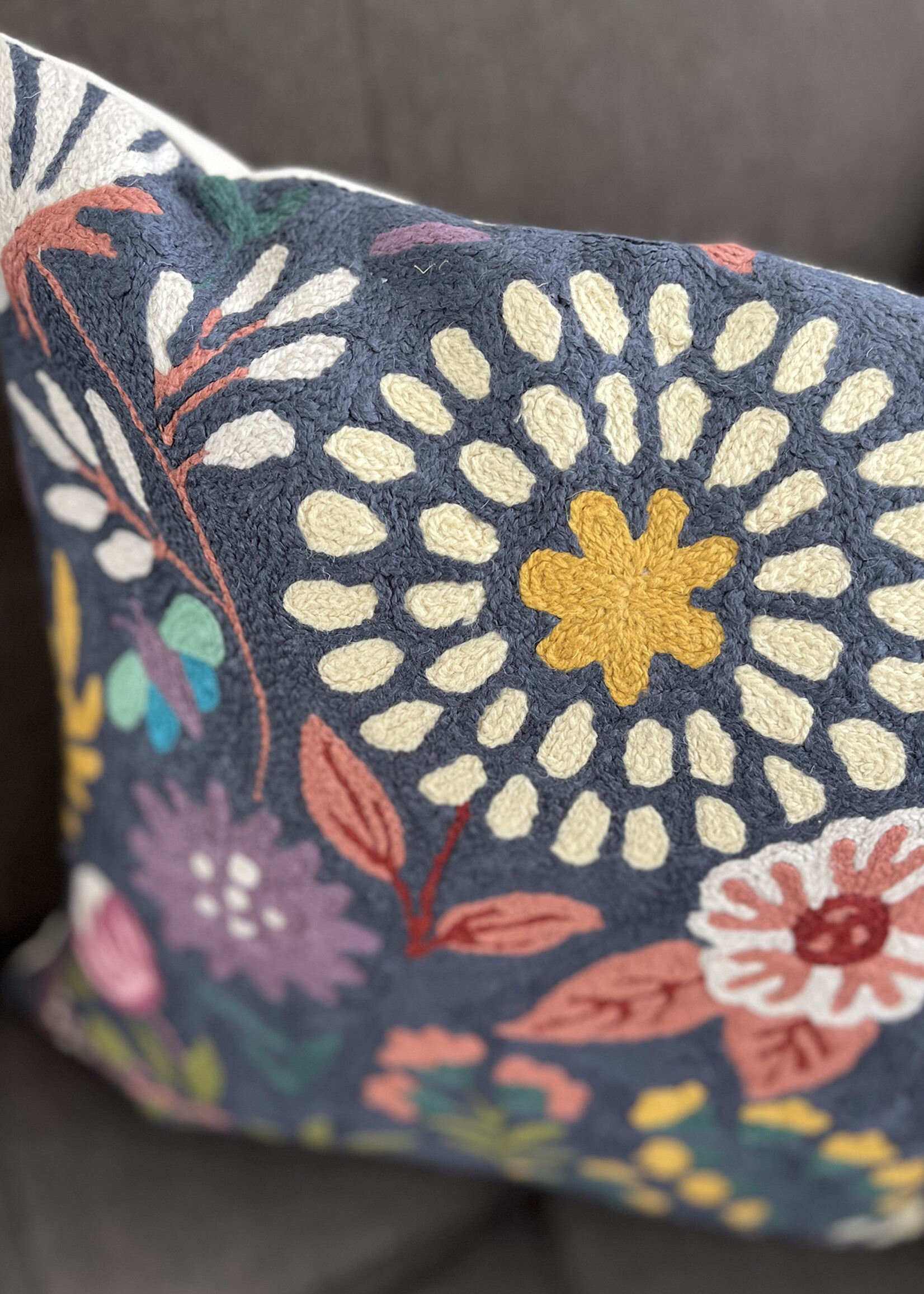 Natural Habitat 18" Botanical Charcoal Pillow