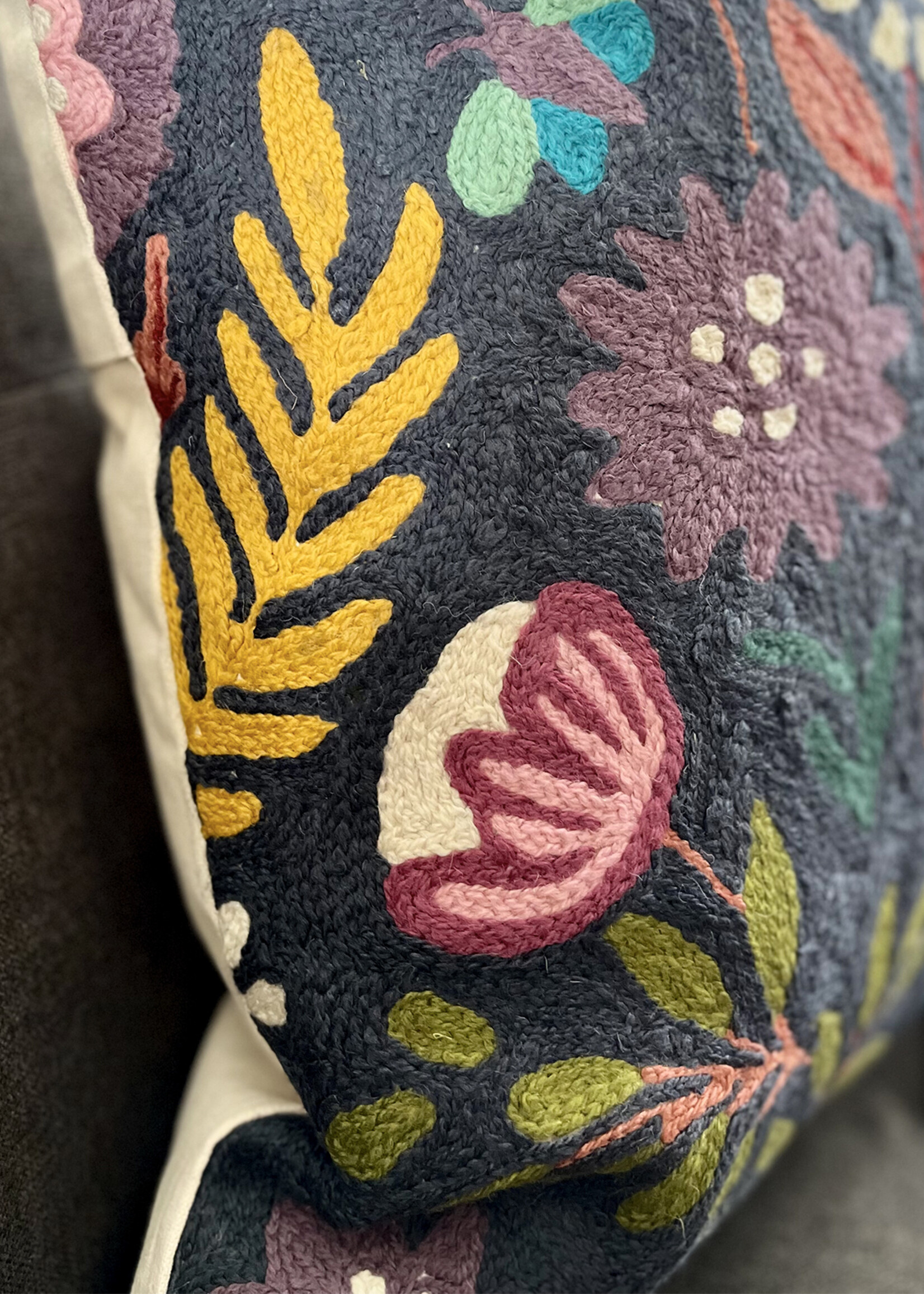 Natural Habitat 18" Botanical Charcoal Pillow