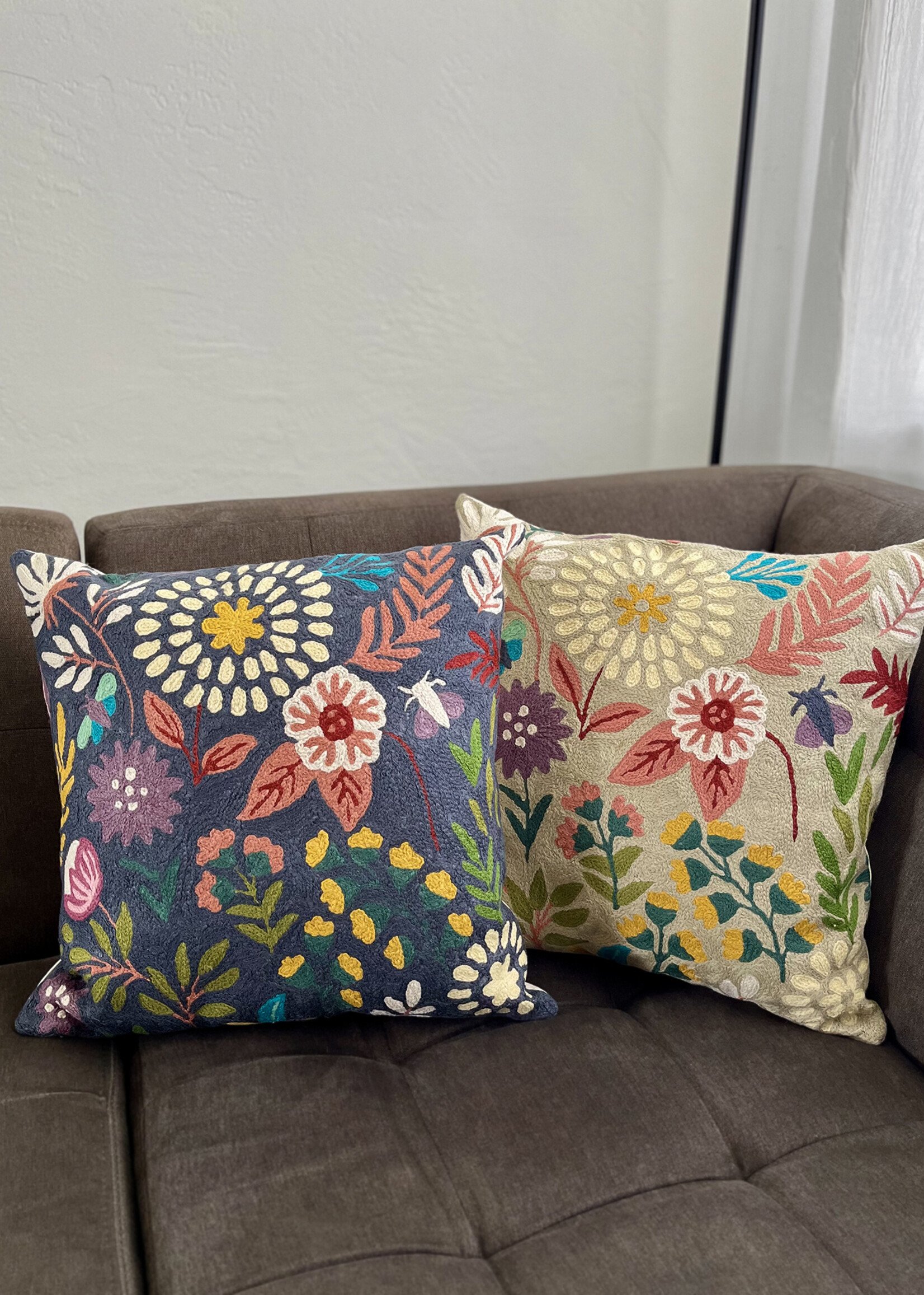 Natural Habitat 18" Botanical Charcoal Pillow