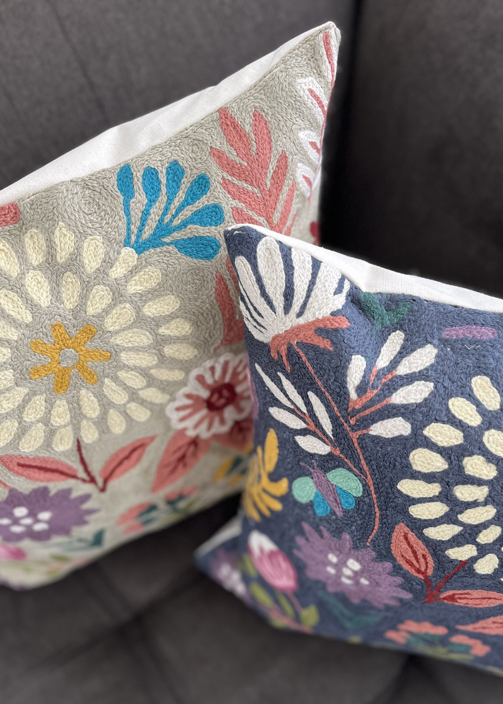 Natural Habitat 18" Botanical Charcoal Pillow