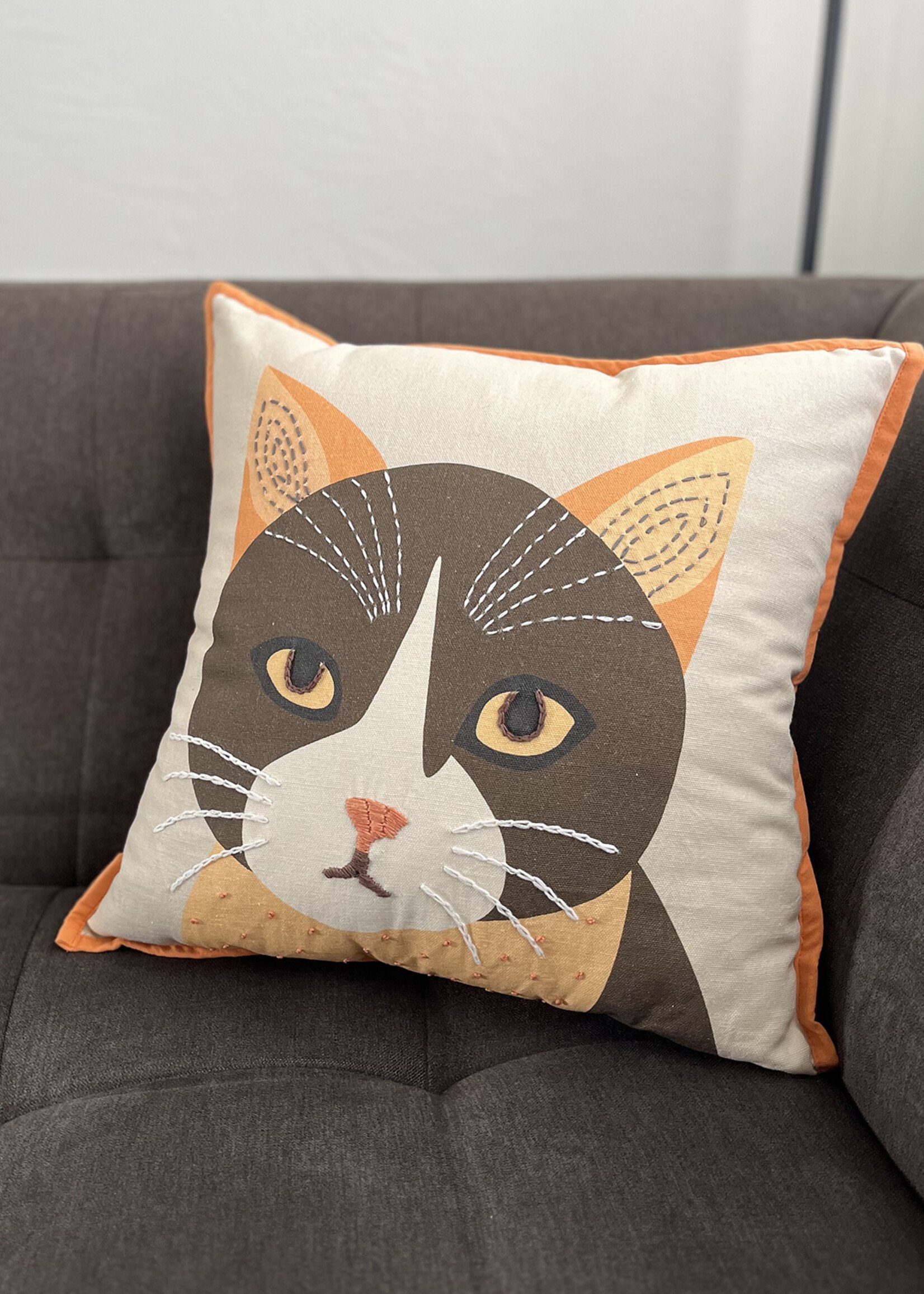 Natural Habitat 16" Matilda Cat Face Pillow