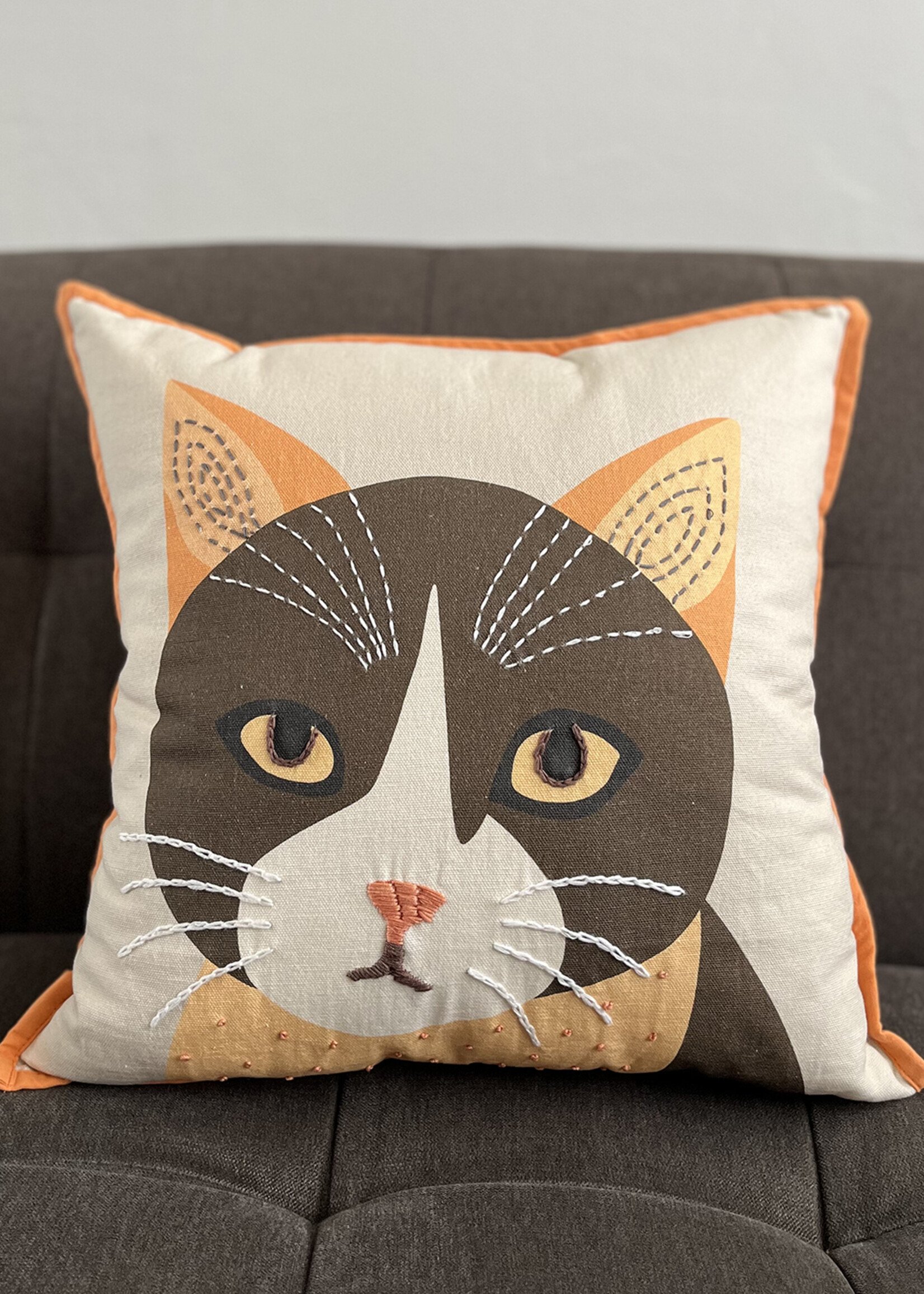 Natural Habitat 16" Matilda Cat Face Pillow