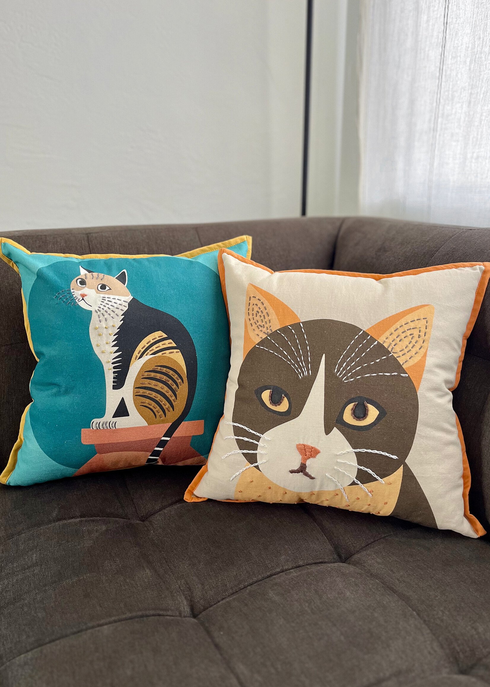 Natural Habitat 16" Matilda Cat Face Pillow