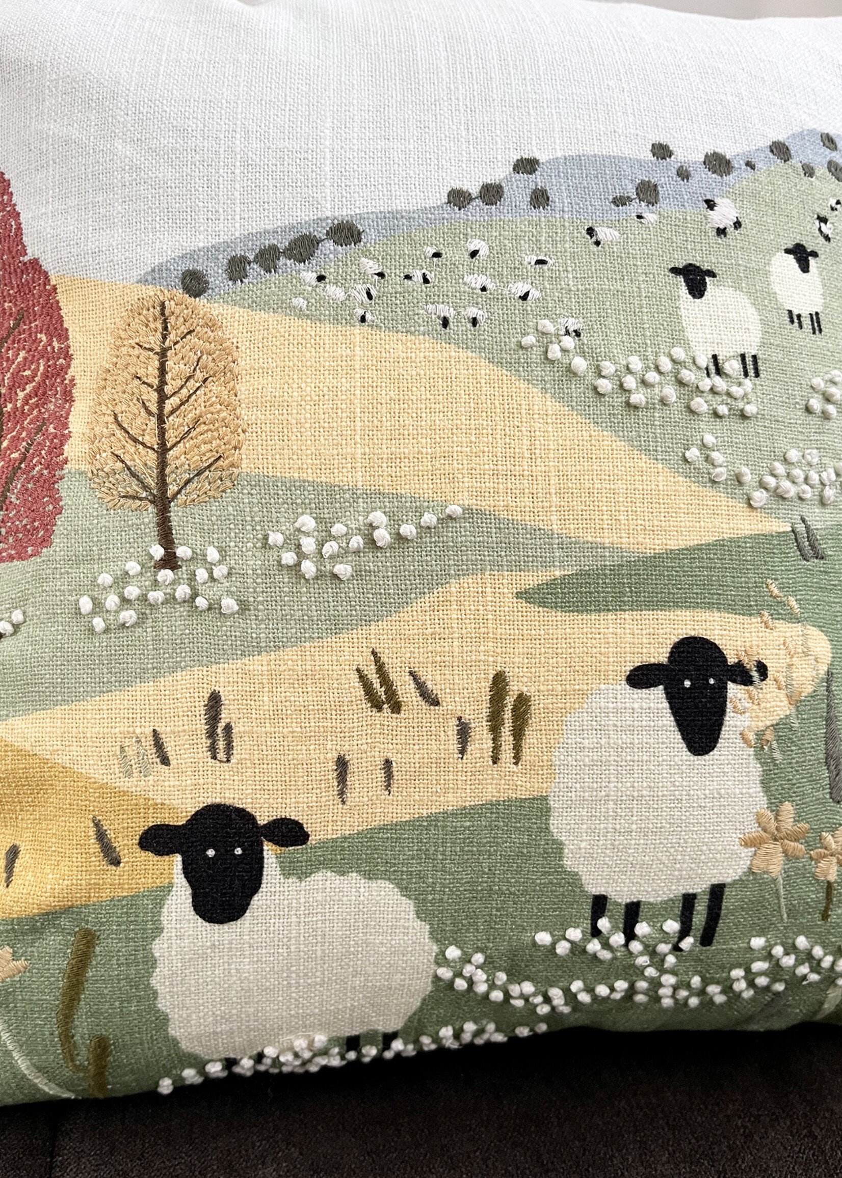 Natural Habitat 16" Wandering Sheep in a Meadow Pillow
