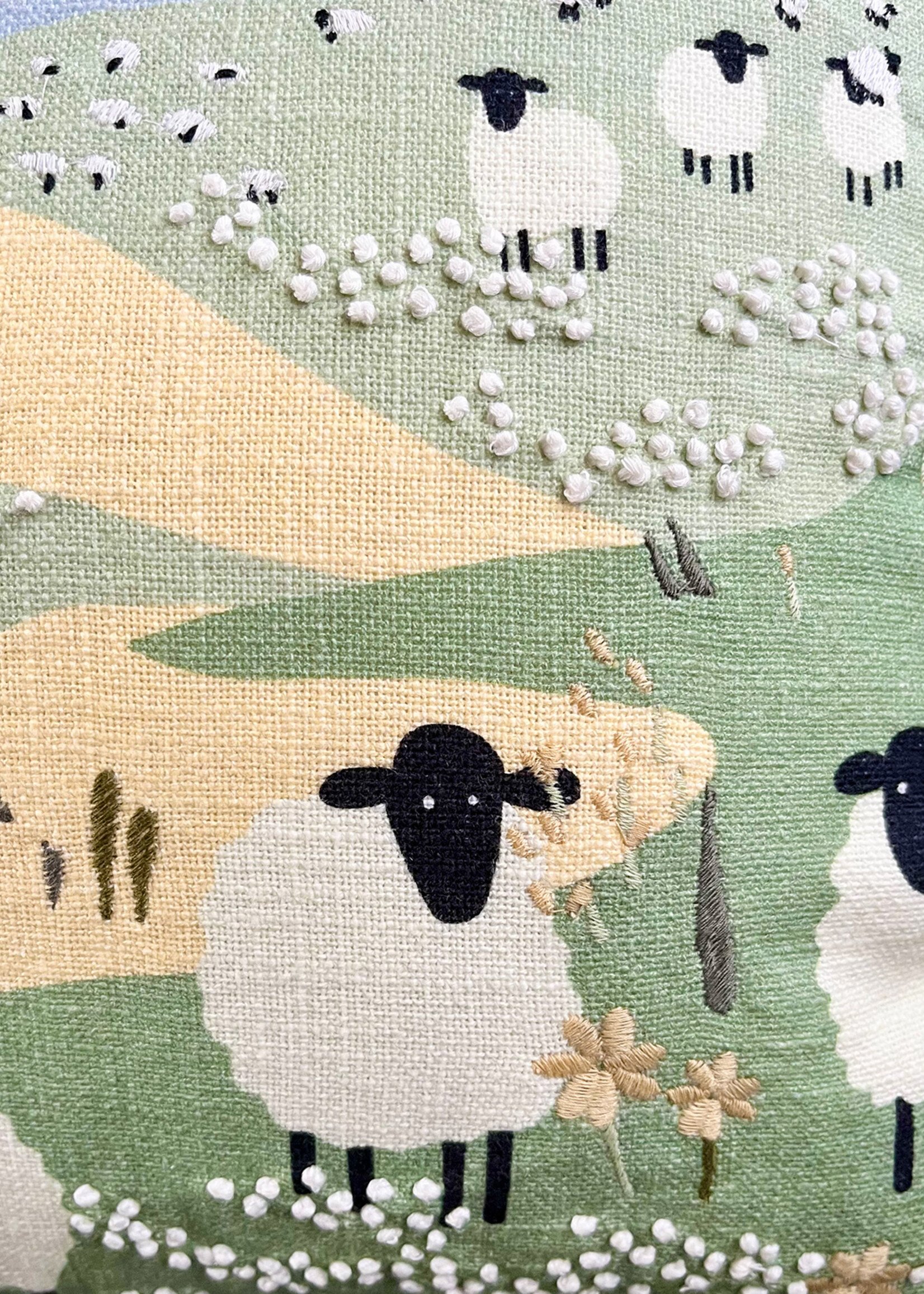 Natural Habitat 16" Wandering Sheep in a Meadow Pillow