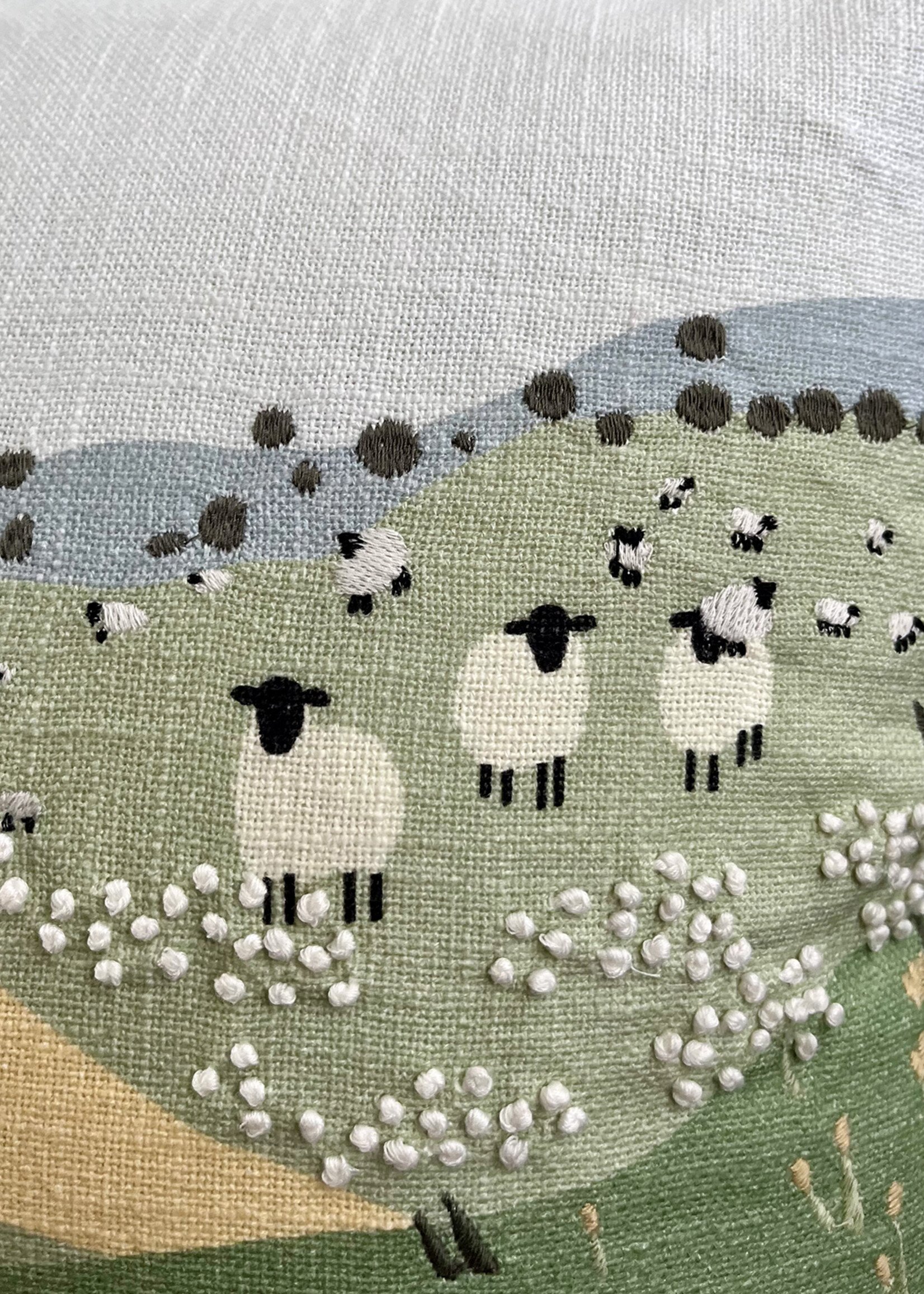 Natural Habitat 16" Wandering Sheep in a Meadow Pillow
