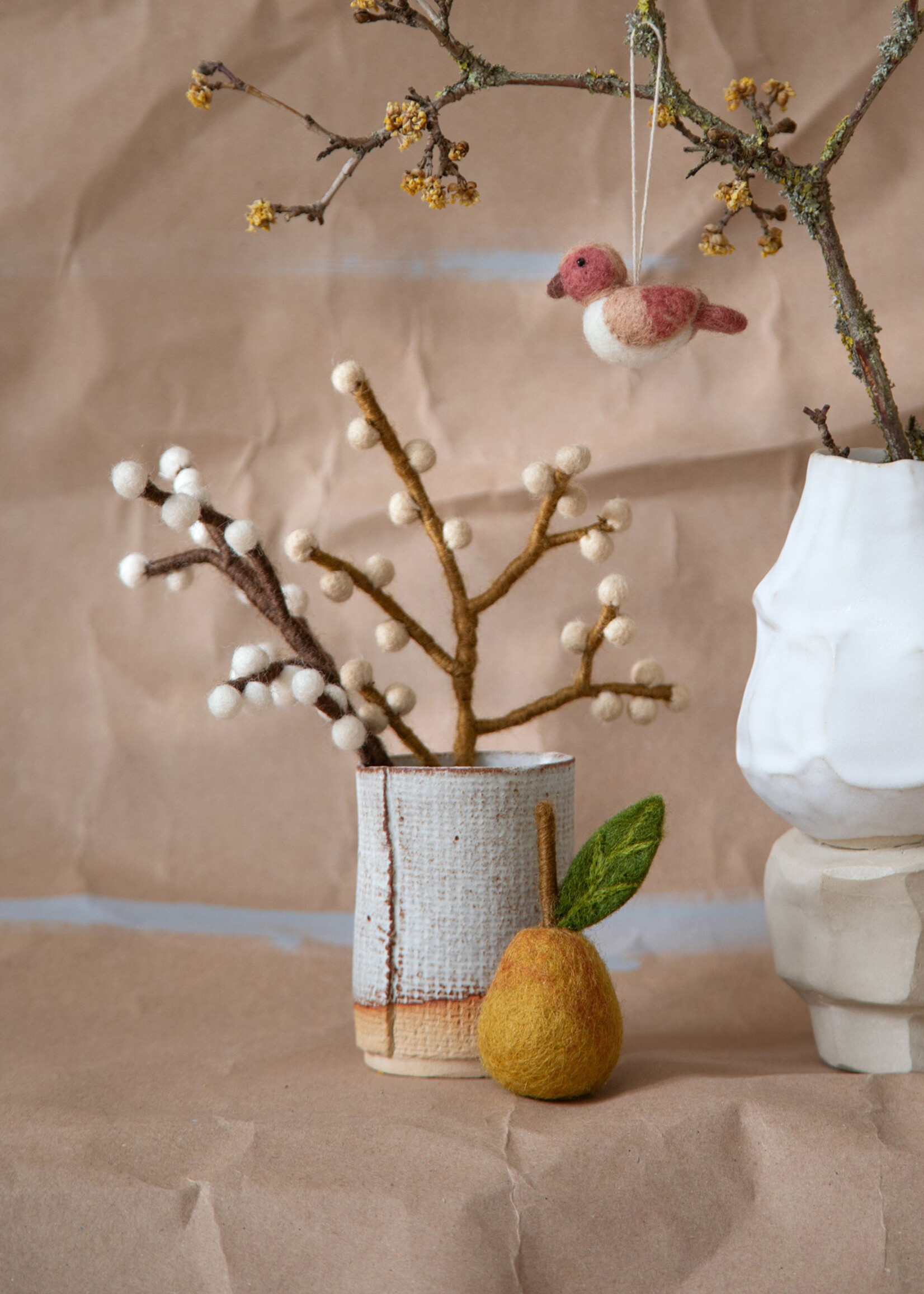 Gry and Sif Mini Berries Felt Branch