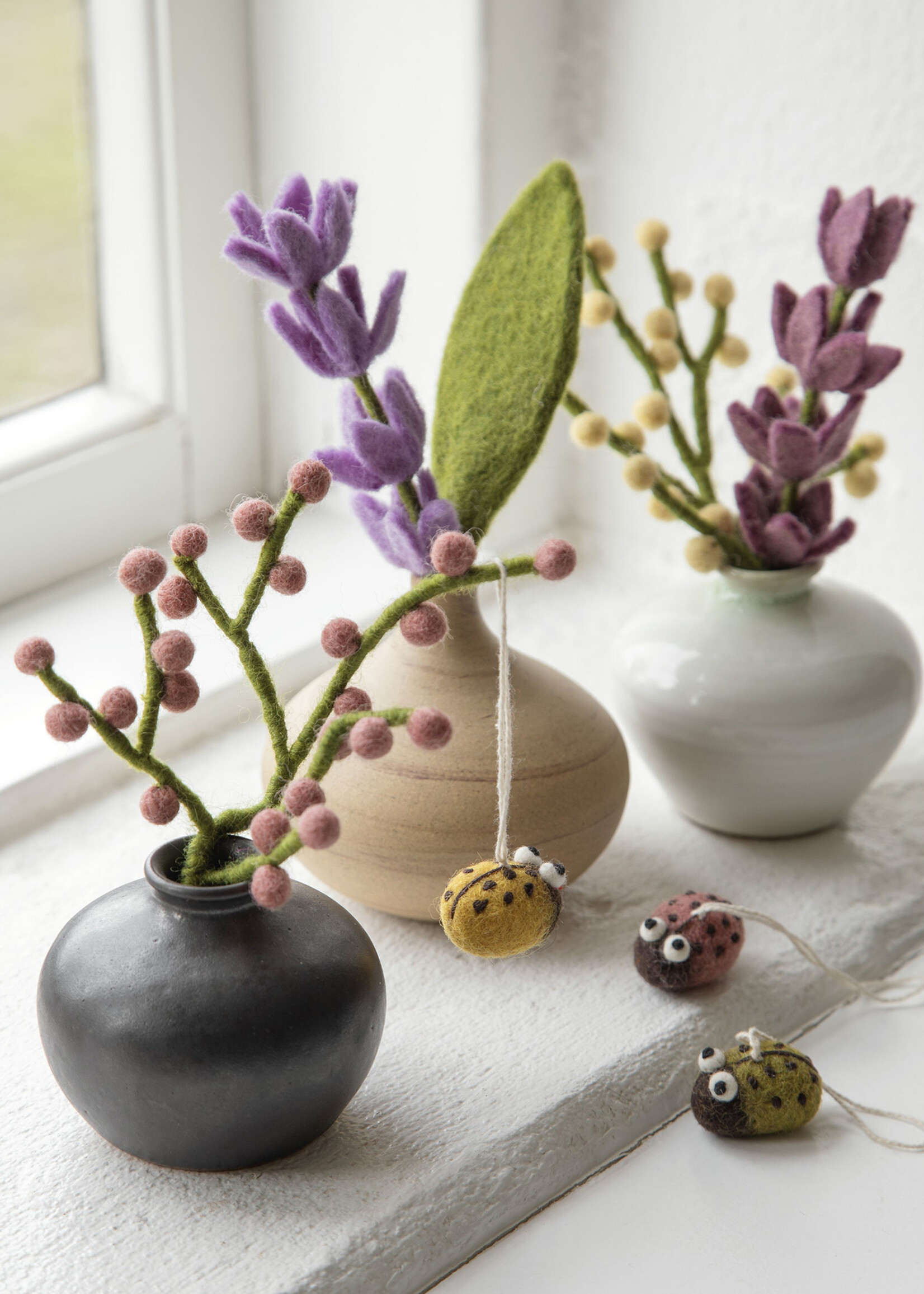 Gry and Sif 7" Petite Green Felt Leaf