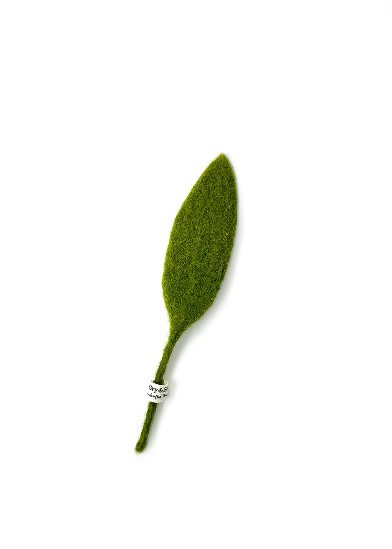 Gry and Sif 7" Petite Green Felt Leaf
