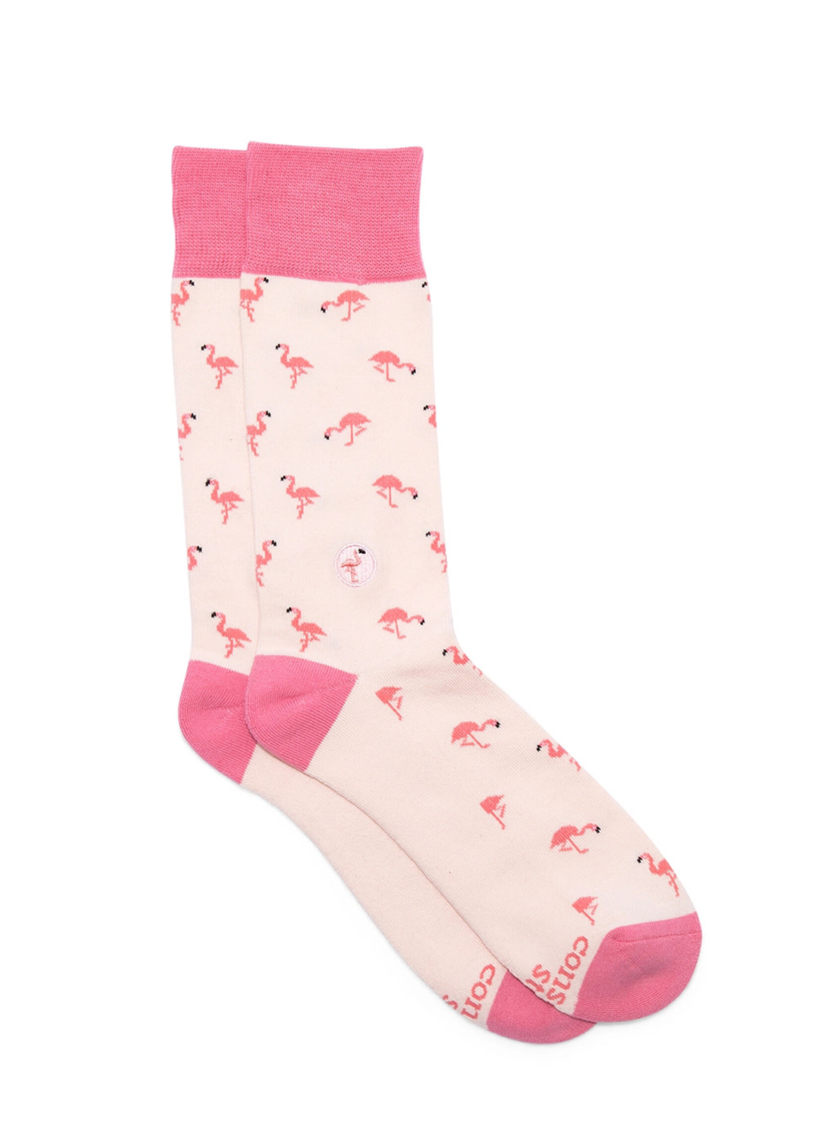 Conscious Step Women's Pink Flamingo Socks