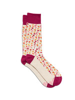 Conscious Step Men's Pink Floral Socks - Supports Women's Equality