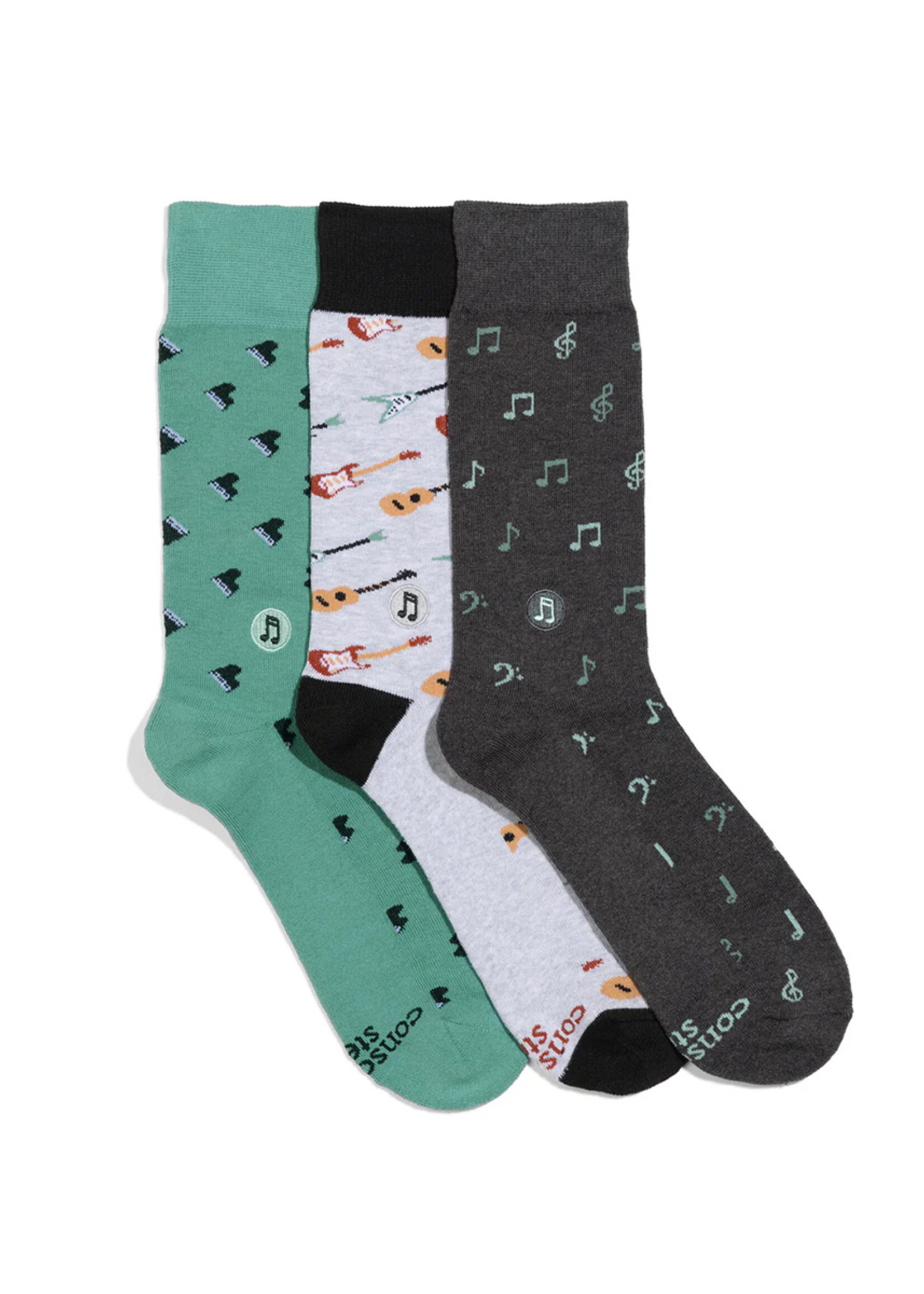 Conscious Step Men's Sock Box that Supports Music