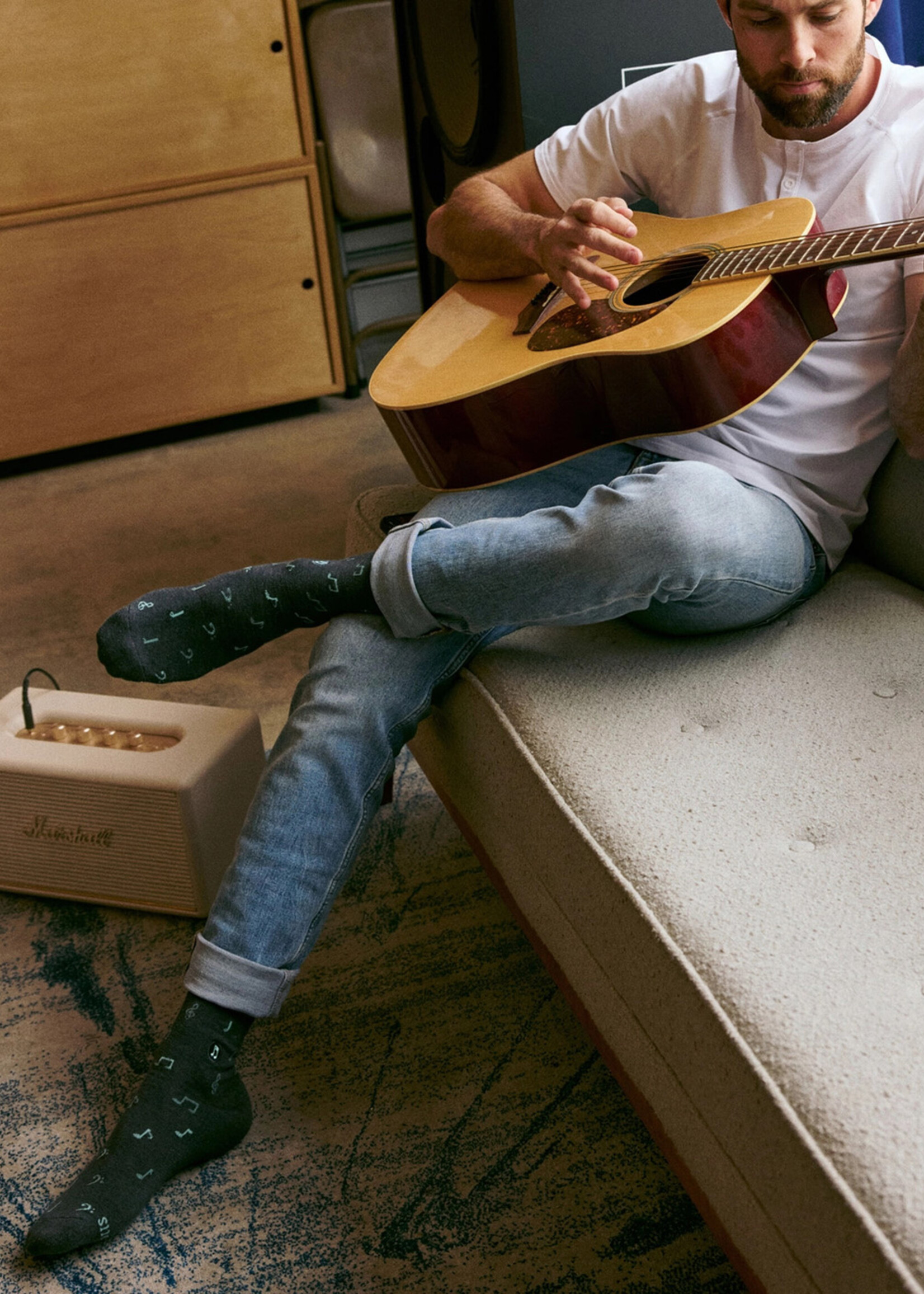 Conscious Step Men's Sock Box that Supports Music