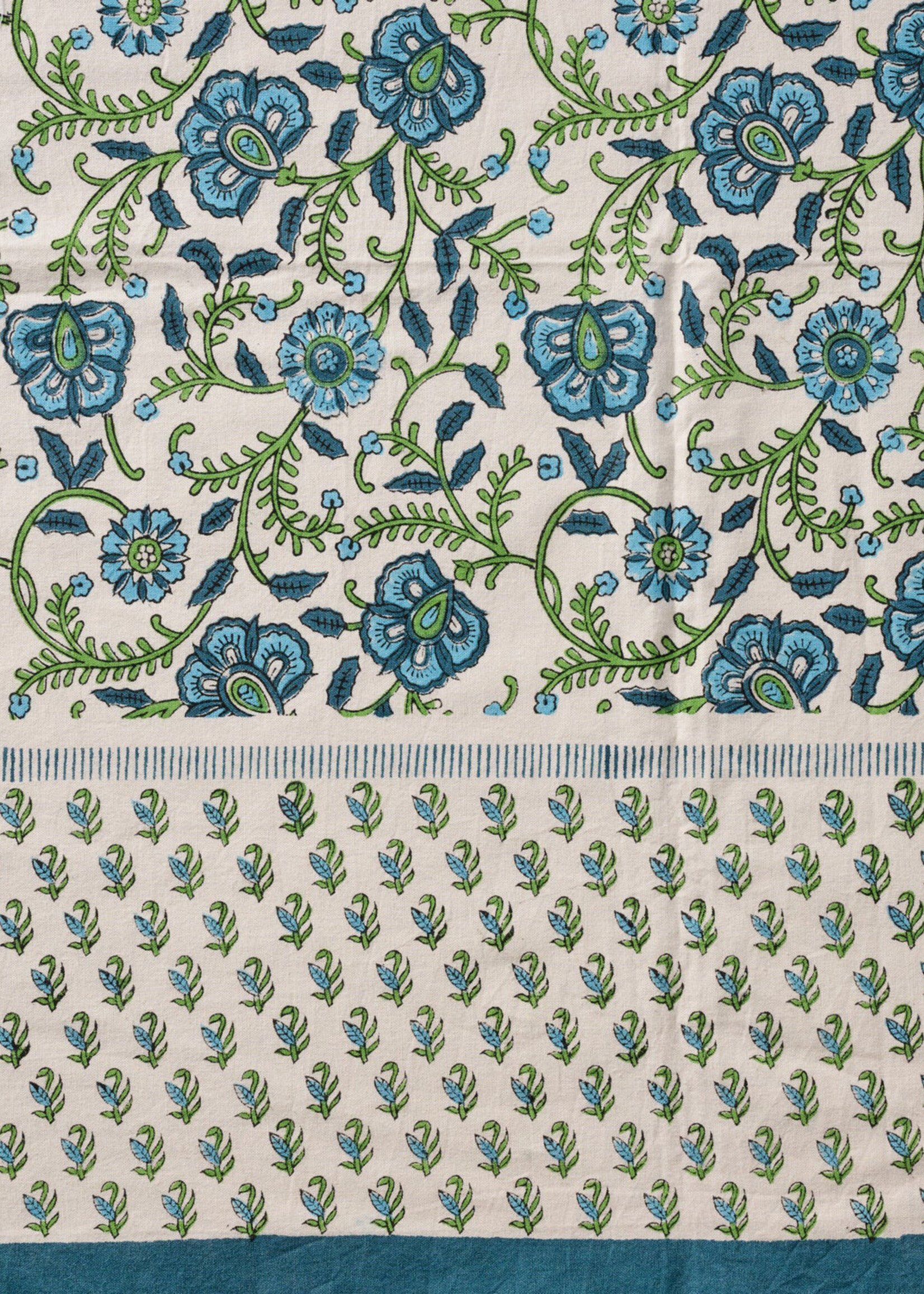 Ten Thousand Villages Sharan Floral Tablecloth - 60in x 90in