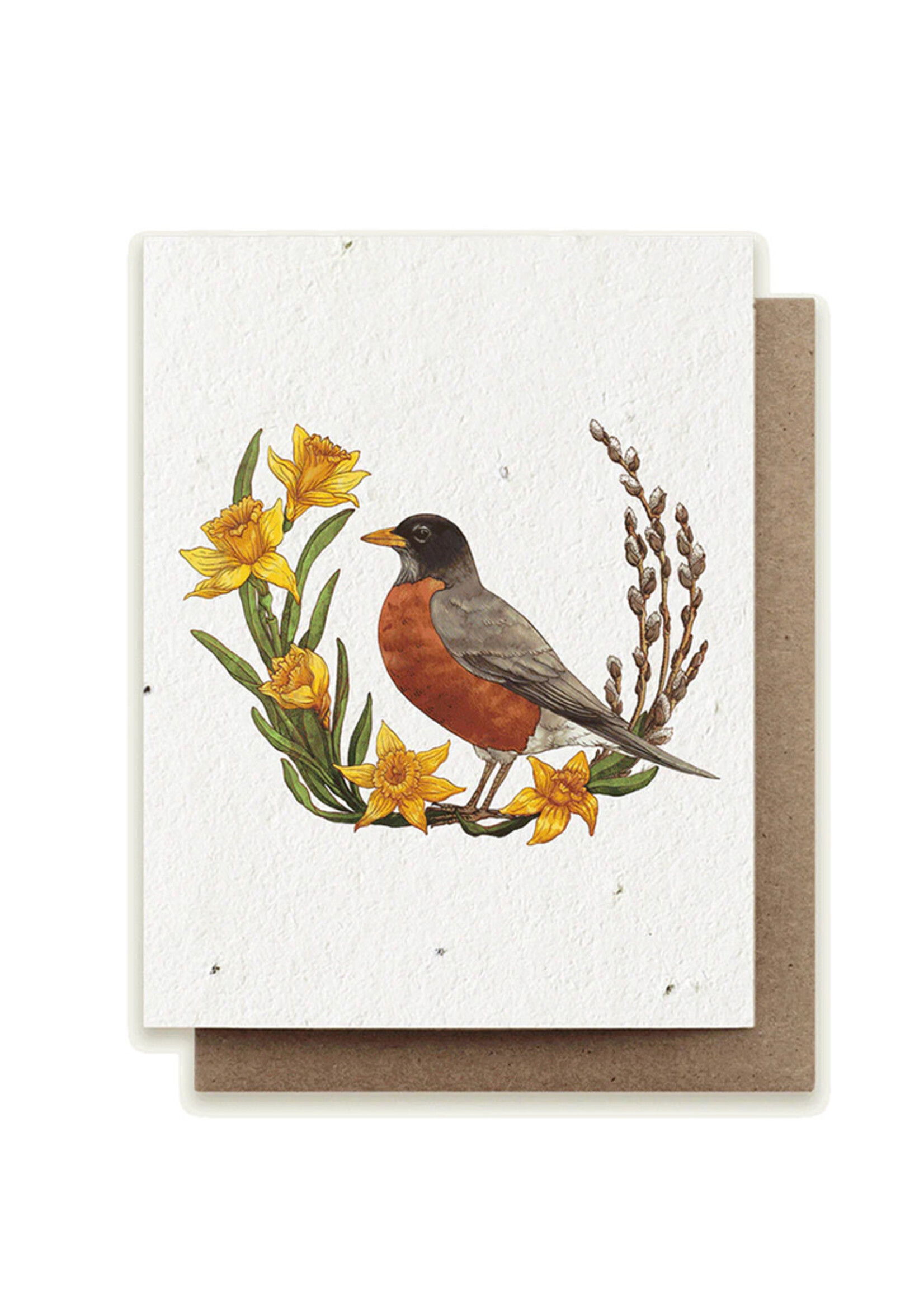 Small Victories Spring Robin Plantable Card