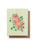 Small Victories Sunbathing Cat Plantable Card