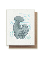 Small Victories Manatee Mother Plantable Card