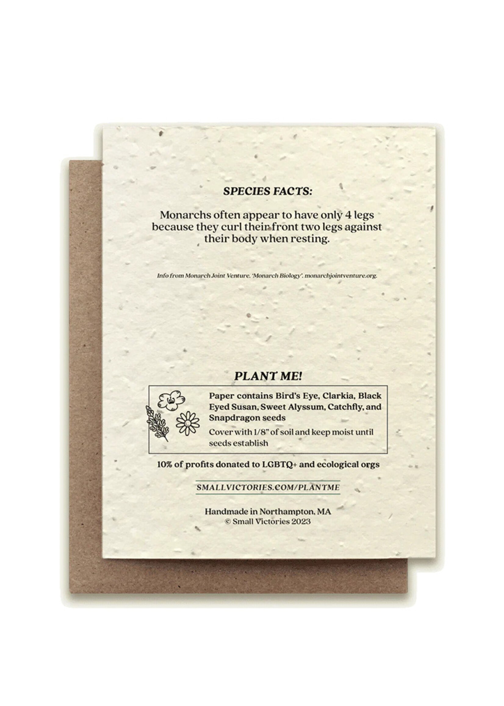 Small Victories Monarch Butterfly Plantable Card