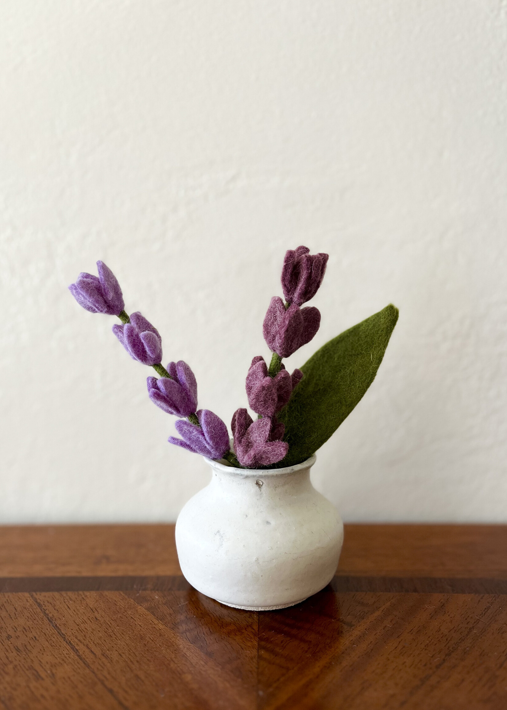 Gry and Sif Small Lavender & Leaf Felt Bouquet