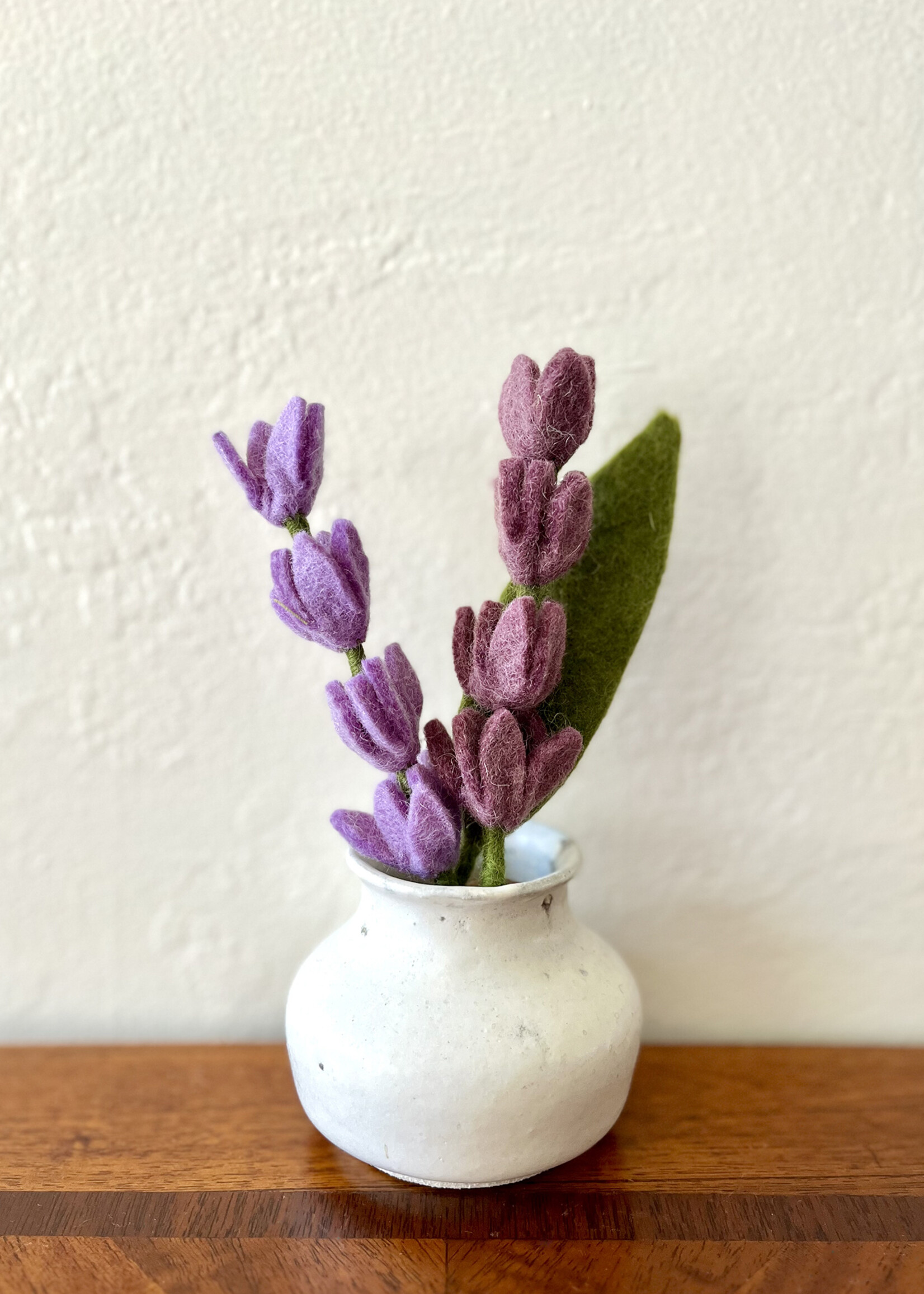 Gry and Sif Small Lavender Felt Flower
