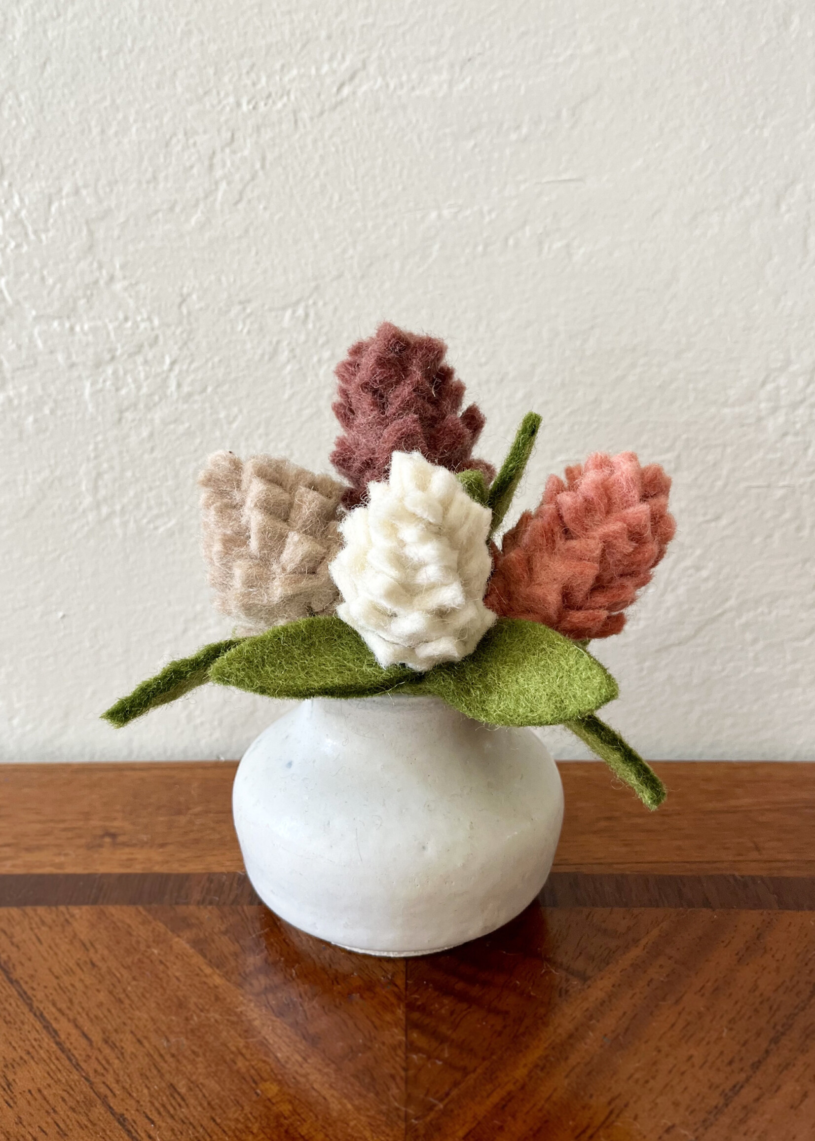 Gry and Sif Small Artichoke Felt Flower