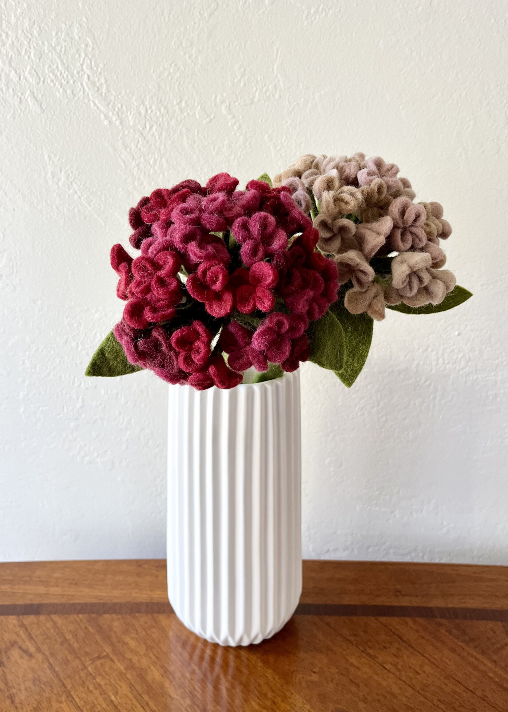 Gry and Sif Hydrangea Felt Flower