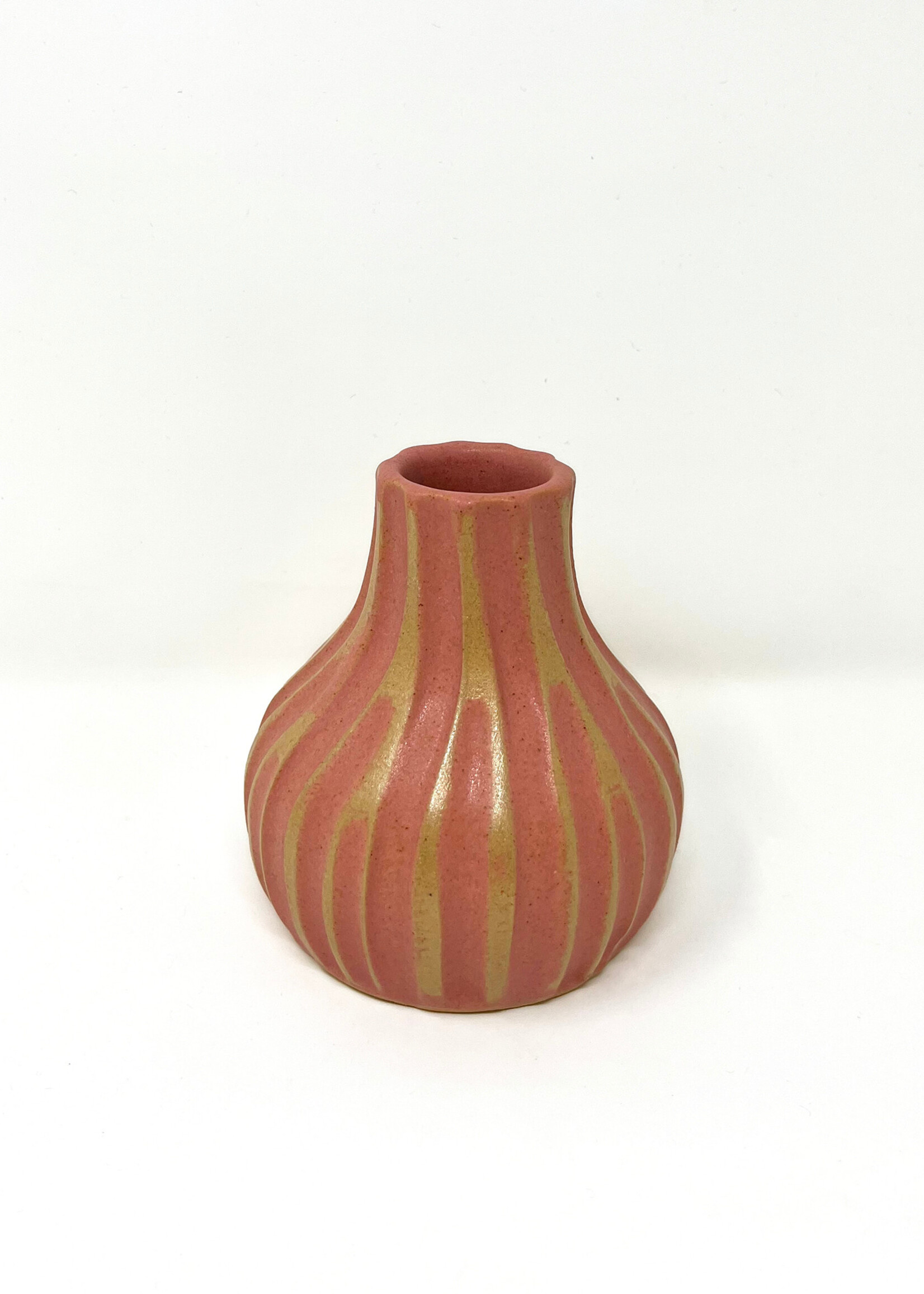 Ganesh Himal Carved Ceramic Bud Vase