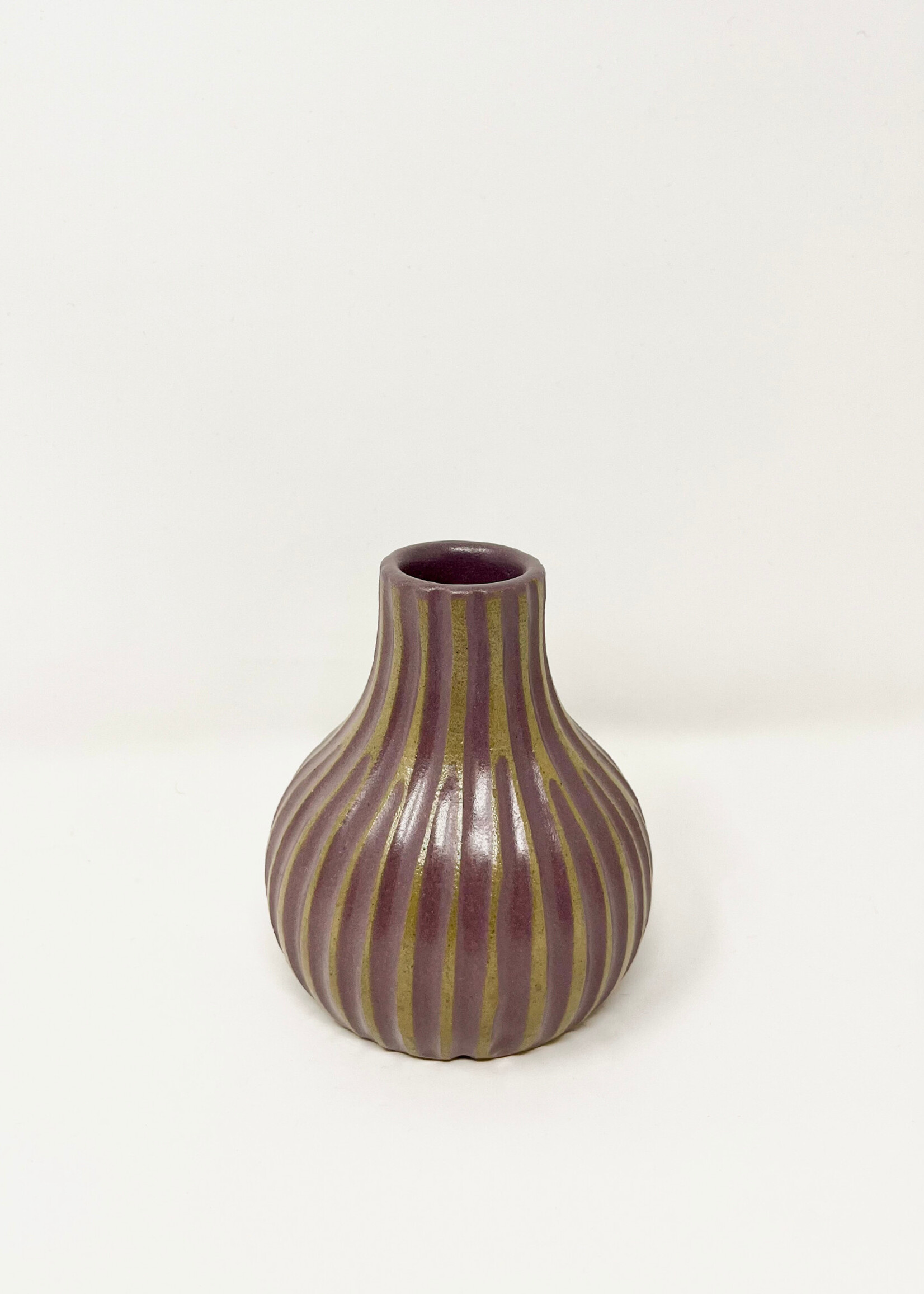 Ganesh Himal Carved Ceramic Bud Vase