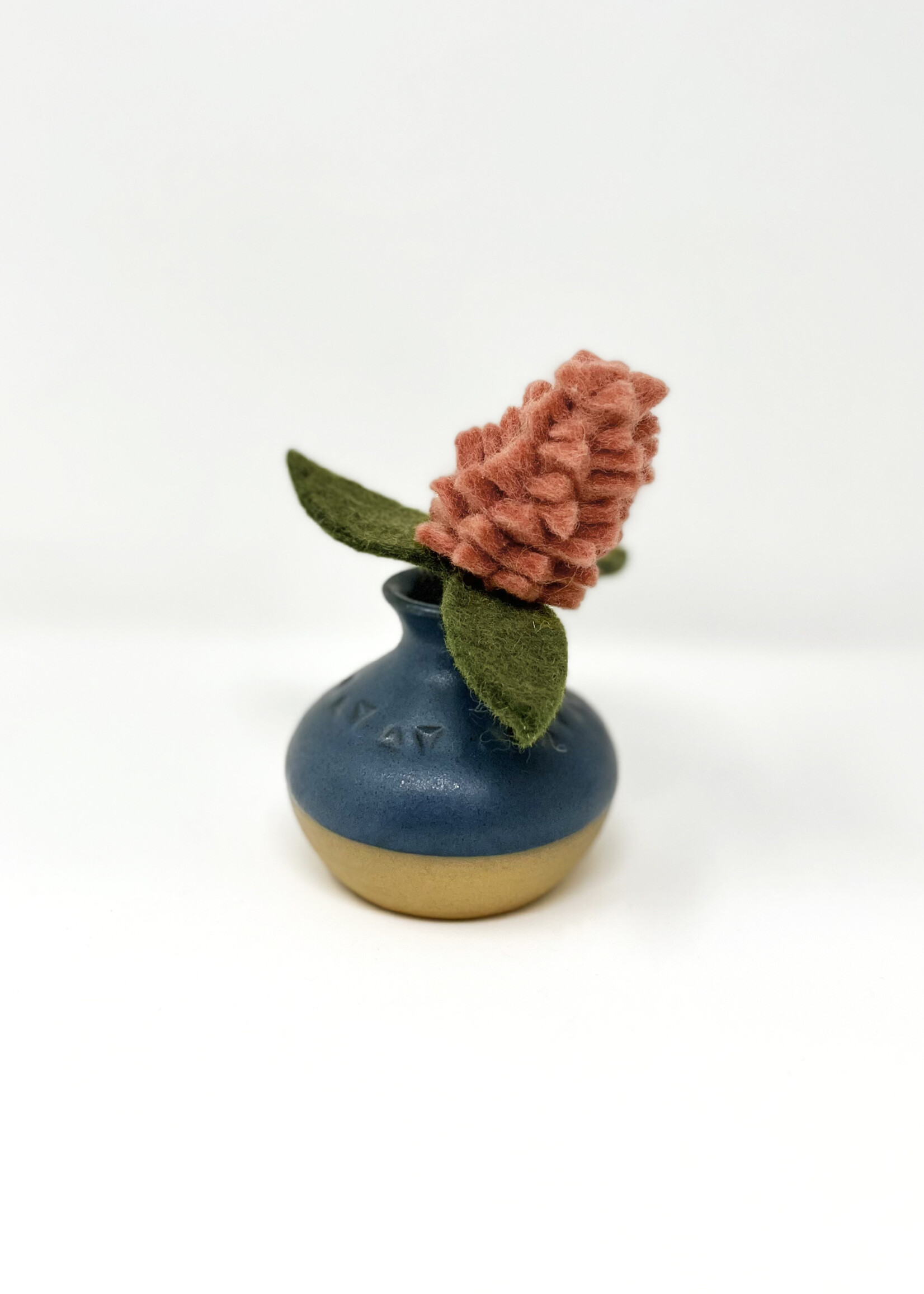Ganesh Himal Triangle Stamped Ceramic Bud Vase