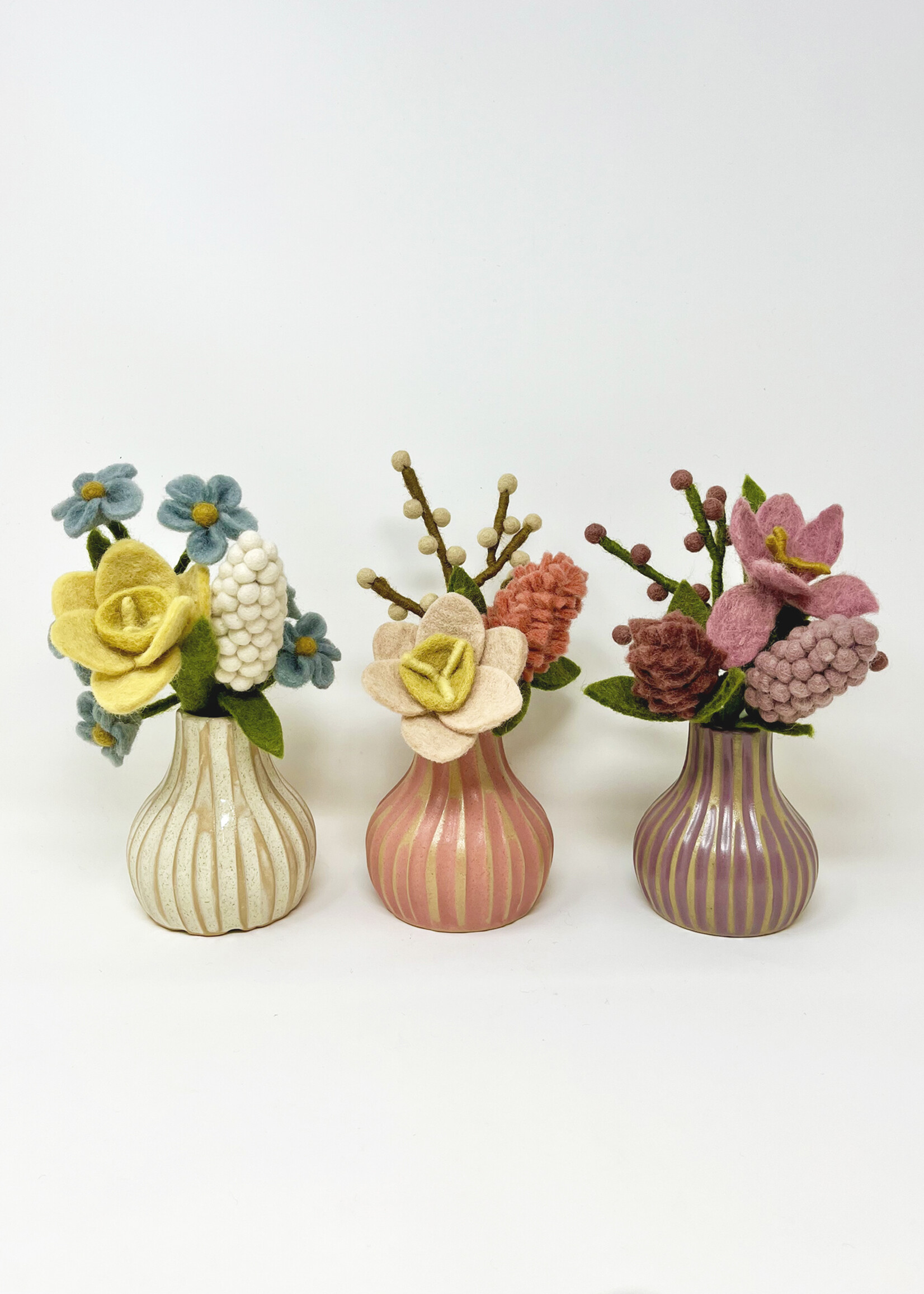 Ganesh Himal Carved Ceramic Bud Vase