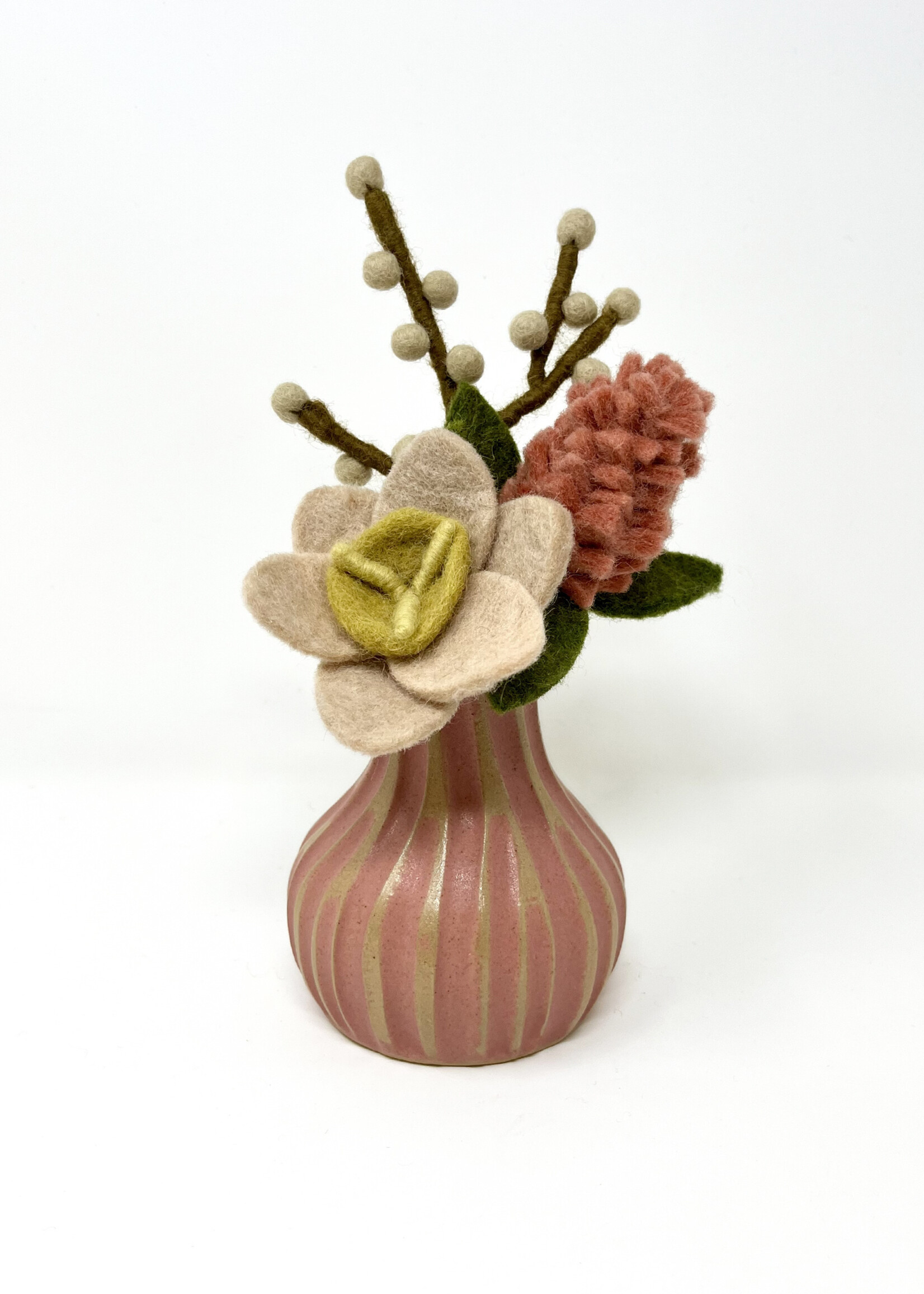 Ganesh Himal Carved Ceramic Bud Vase